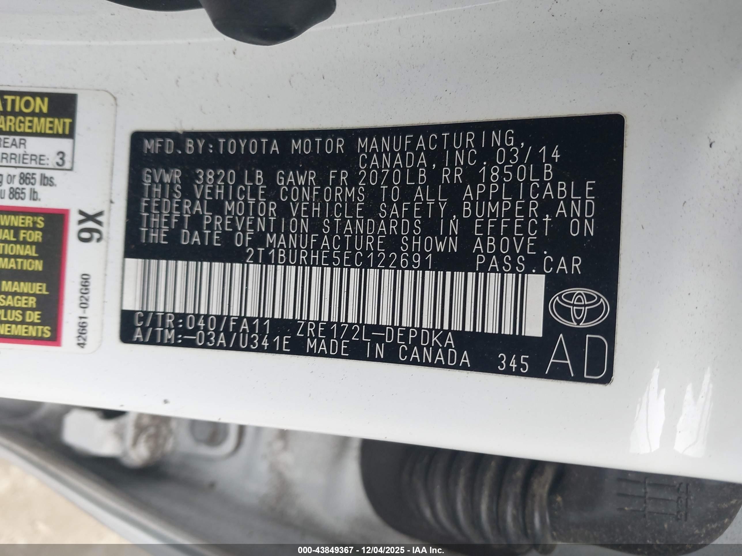 TOYOTA COROLLA image 9
