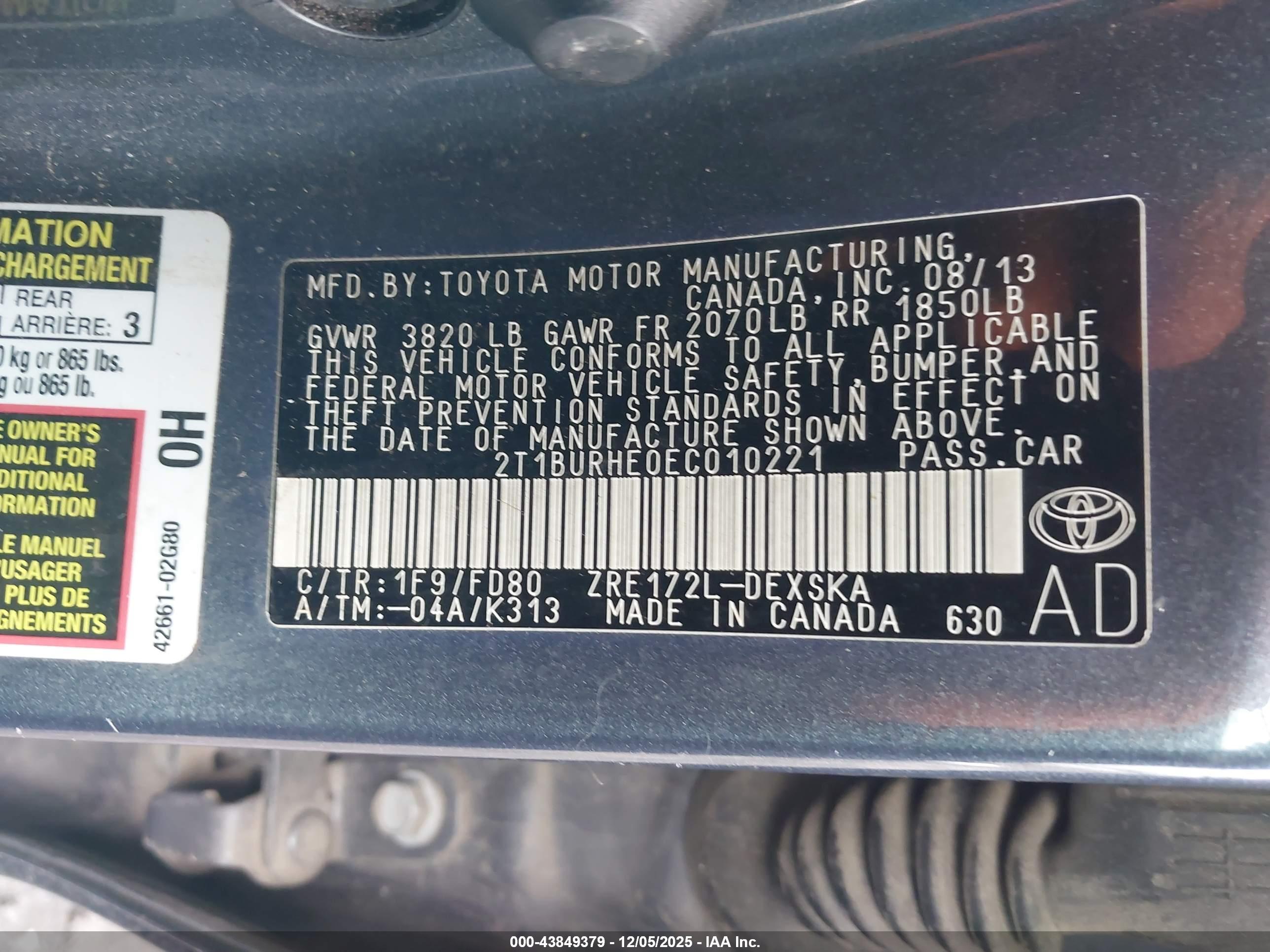 TOYOTA COROLLA image 9