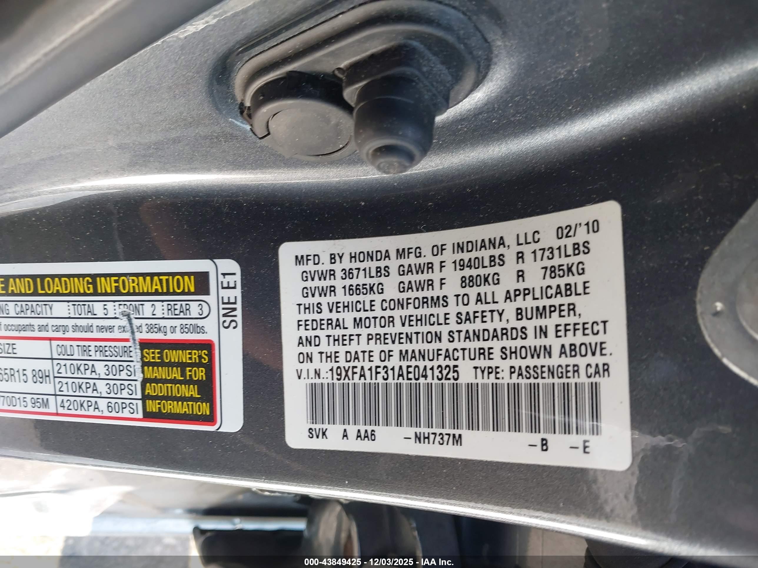 HONDA CIVIC image 9