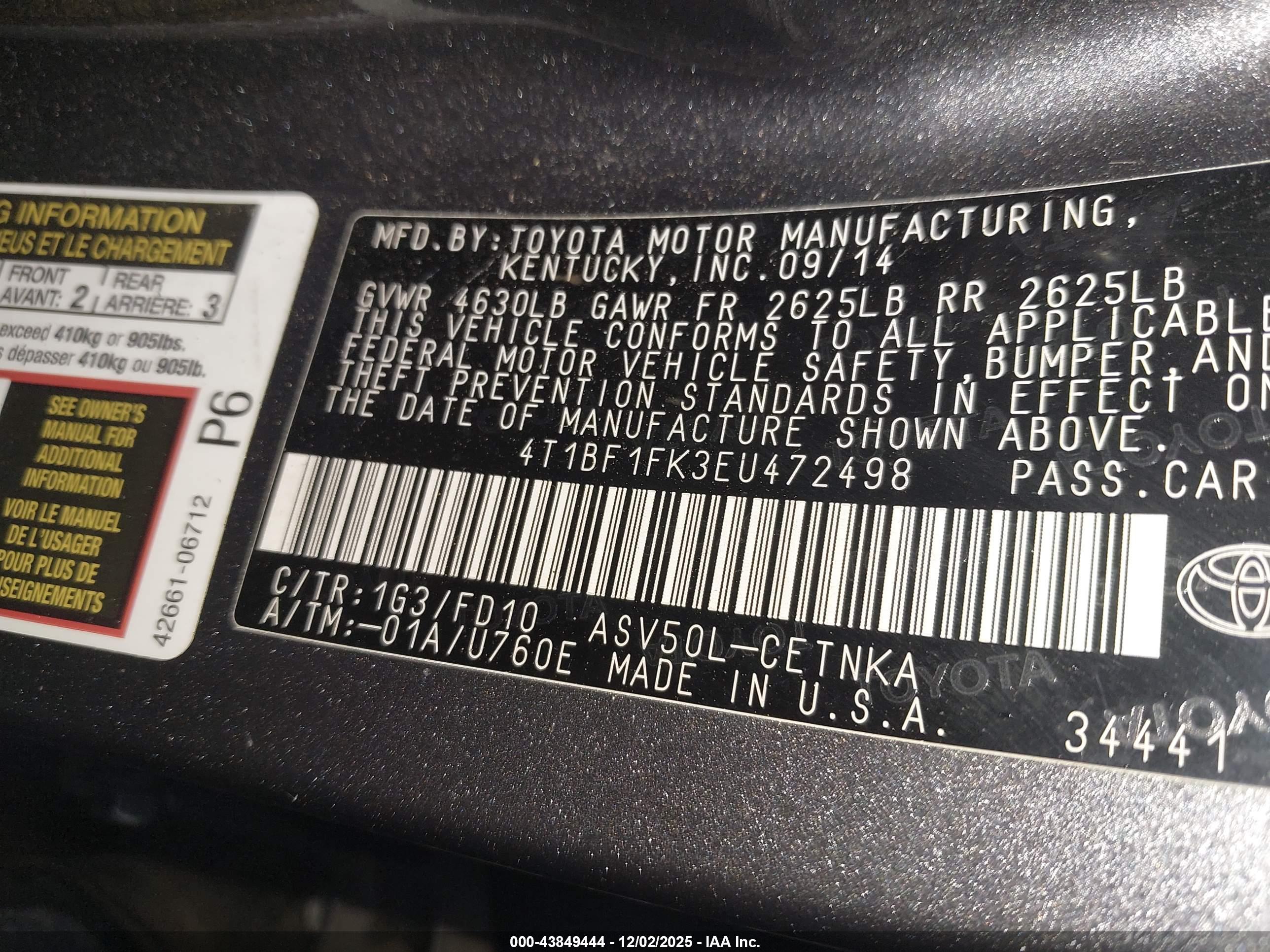 TOYOTA CAMRY image 9