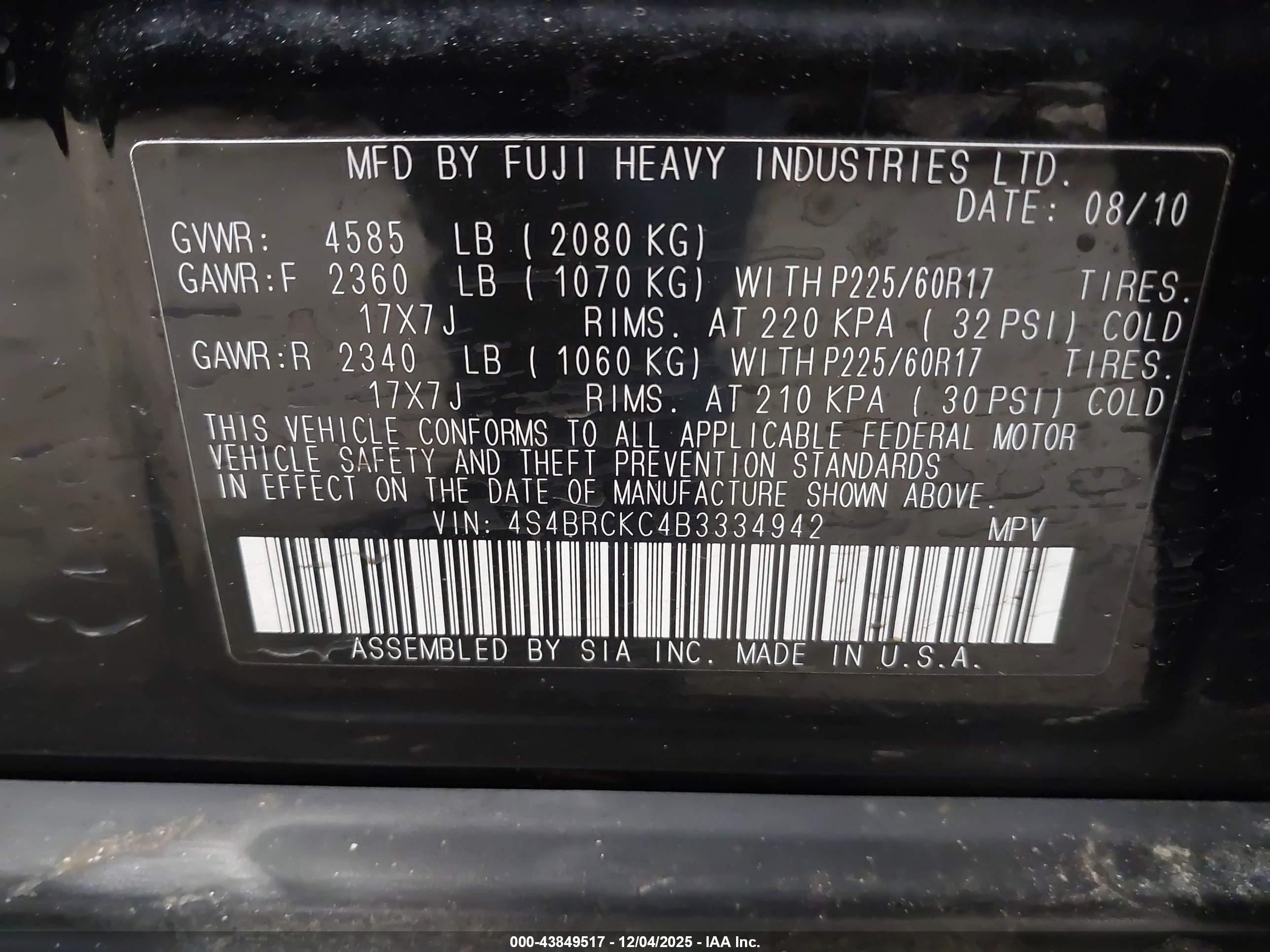 SUBARU OUTBACK image 9
