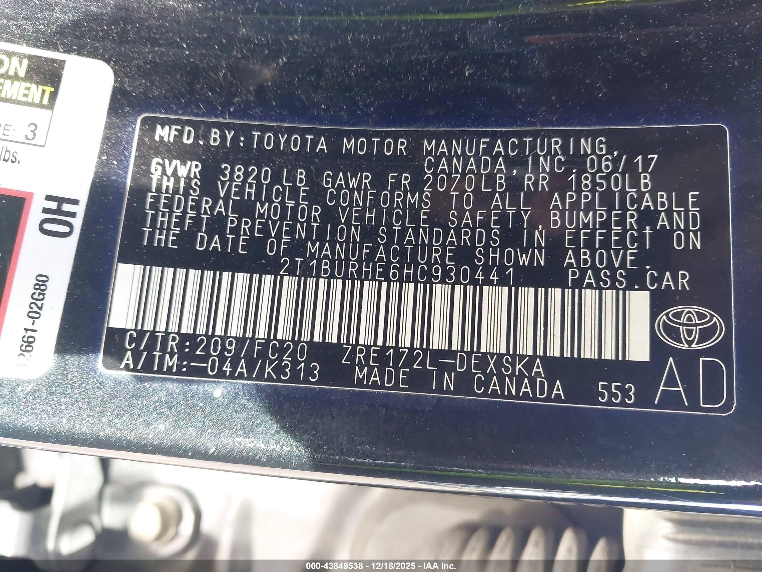 TOYOTA COROLLA image 9