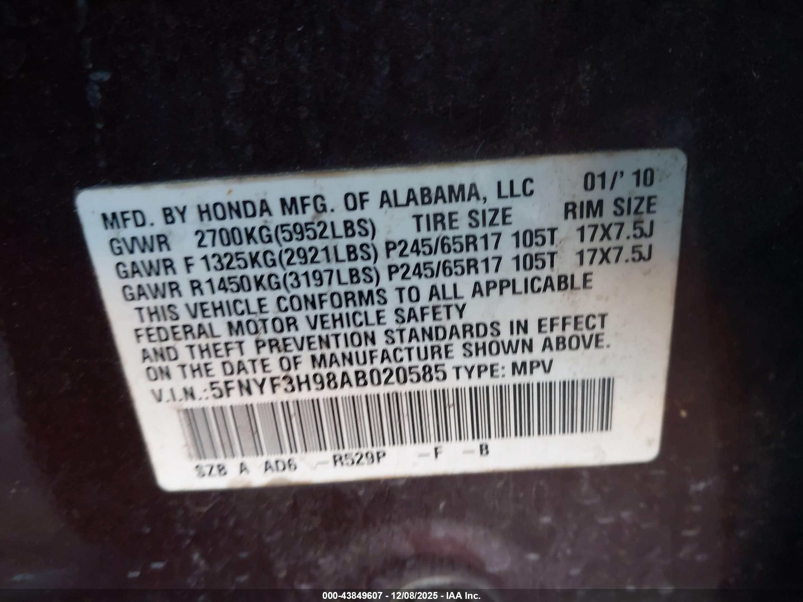 HONDA PILOT image 9