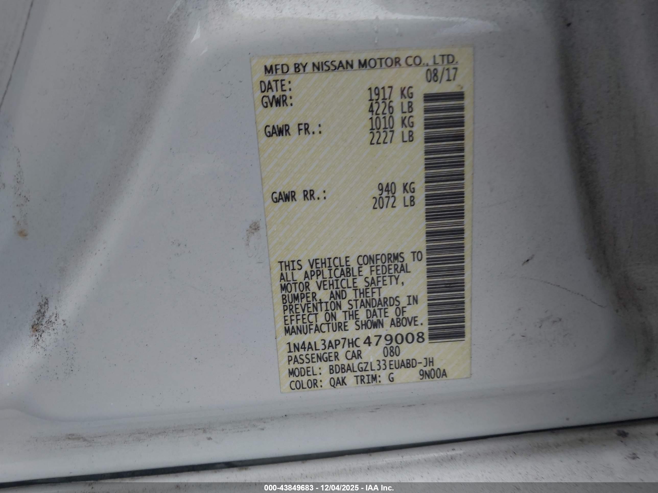 NISSAN ALTIMA image 9