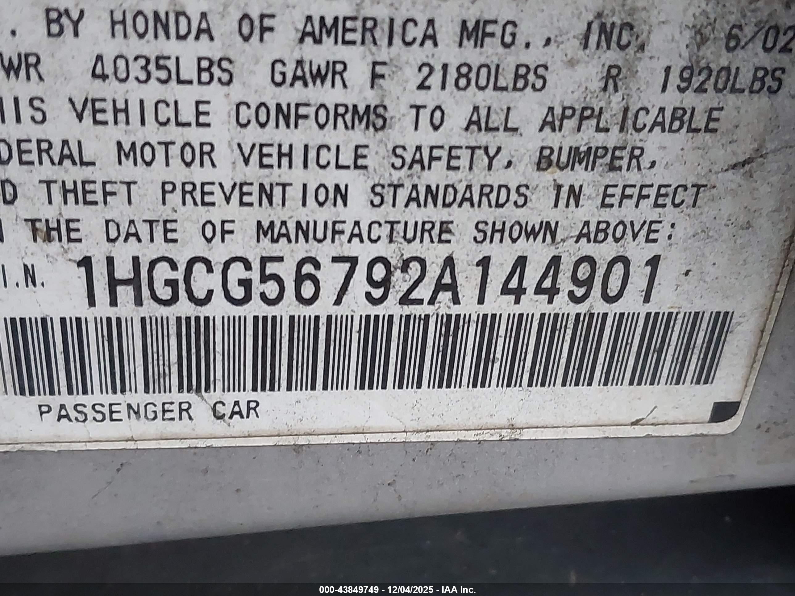 HONDA ACCORD image 9