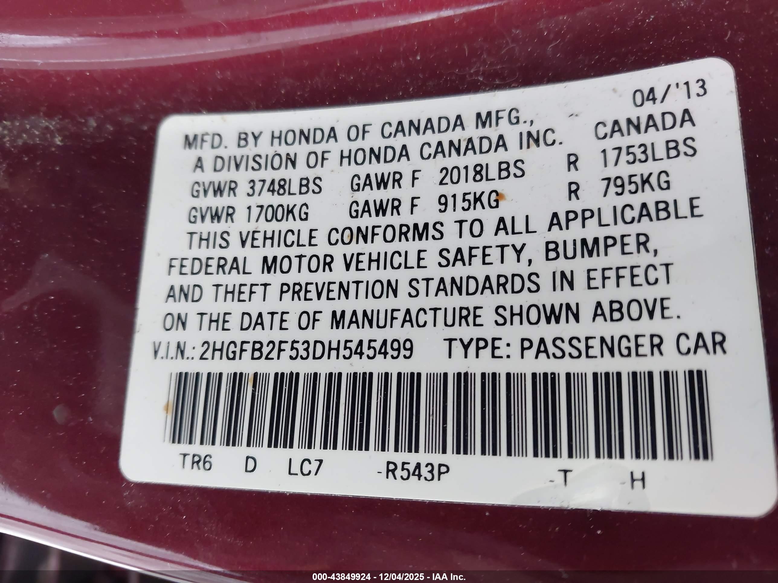 HONDA CIVIC image 9