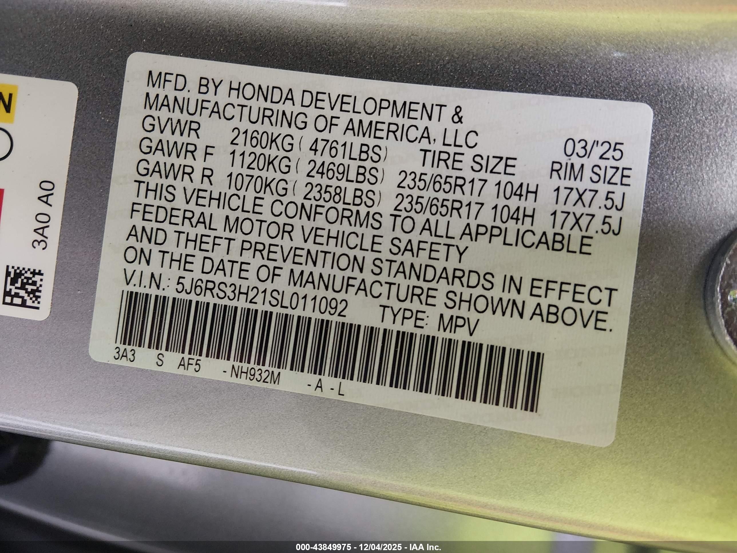 HONDA CR-V image 9