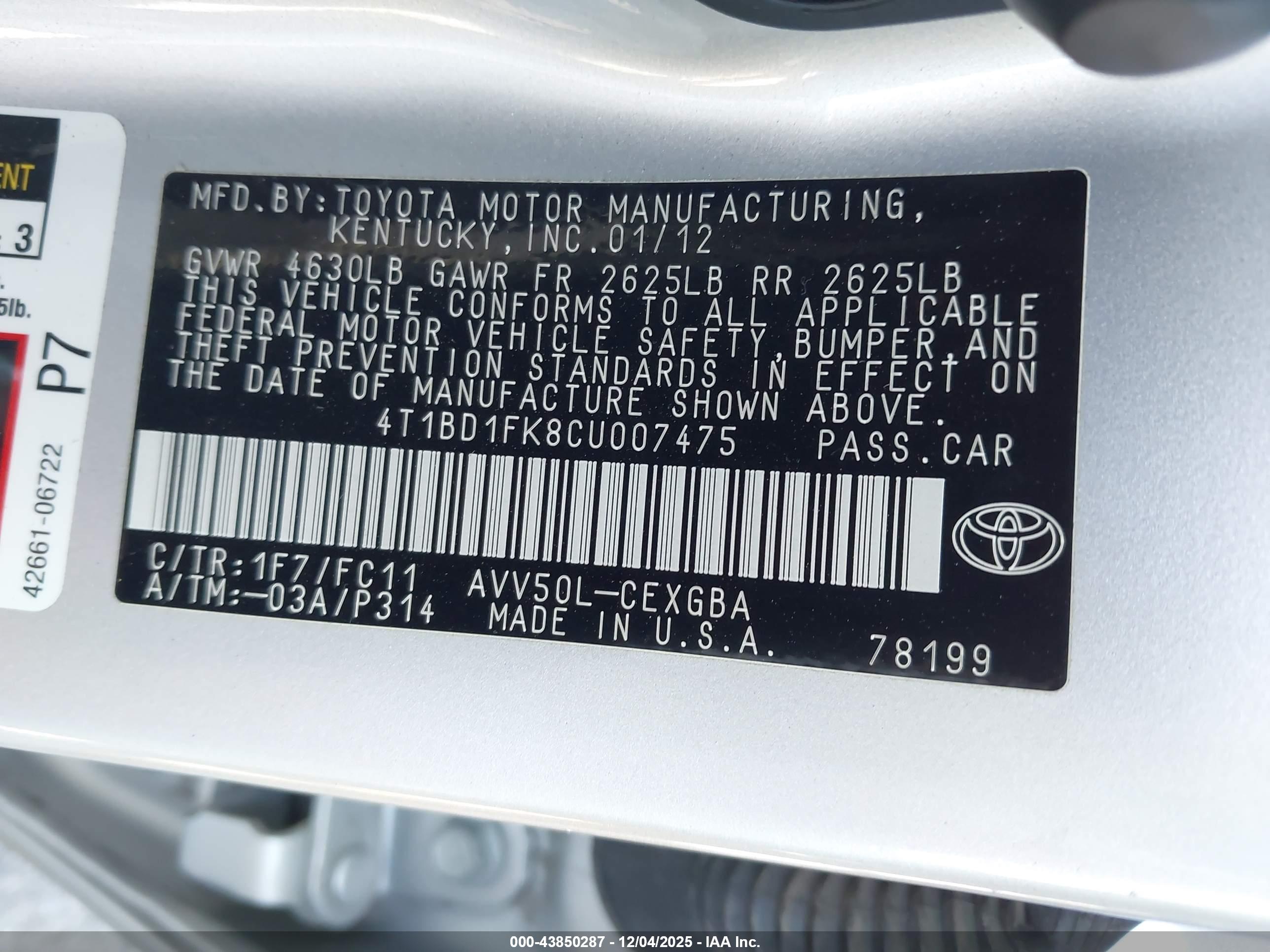TOYOTA CAMRY image 9