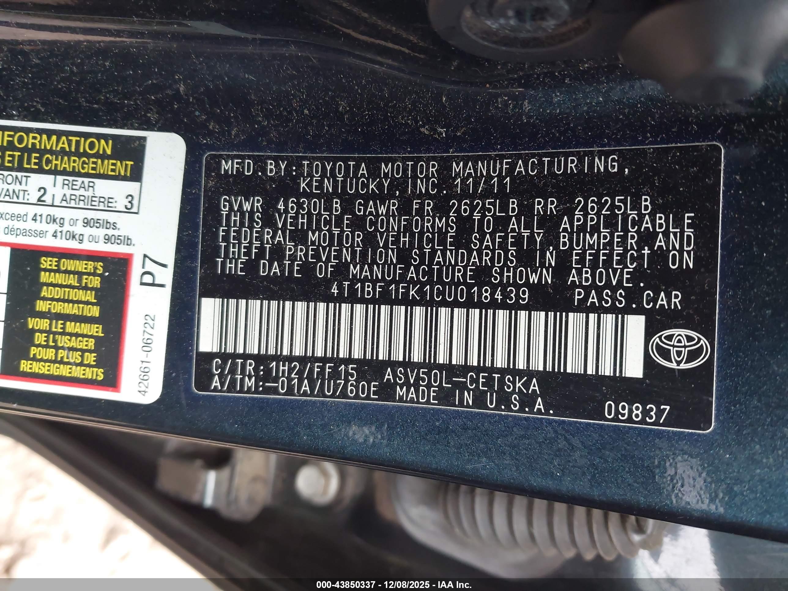 TOYOTA CAMRY image 9