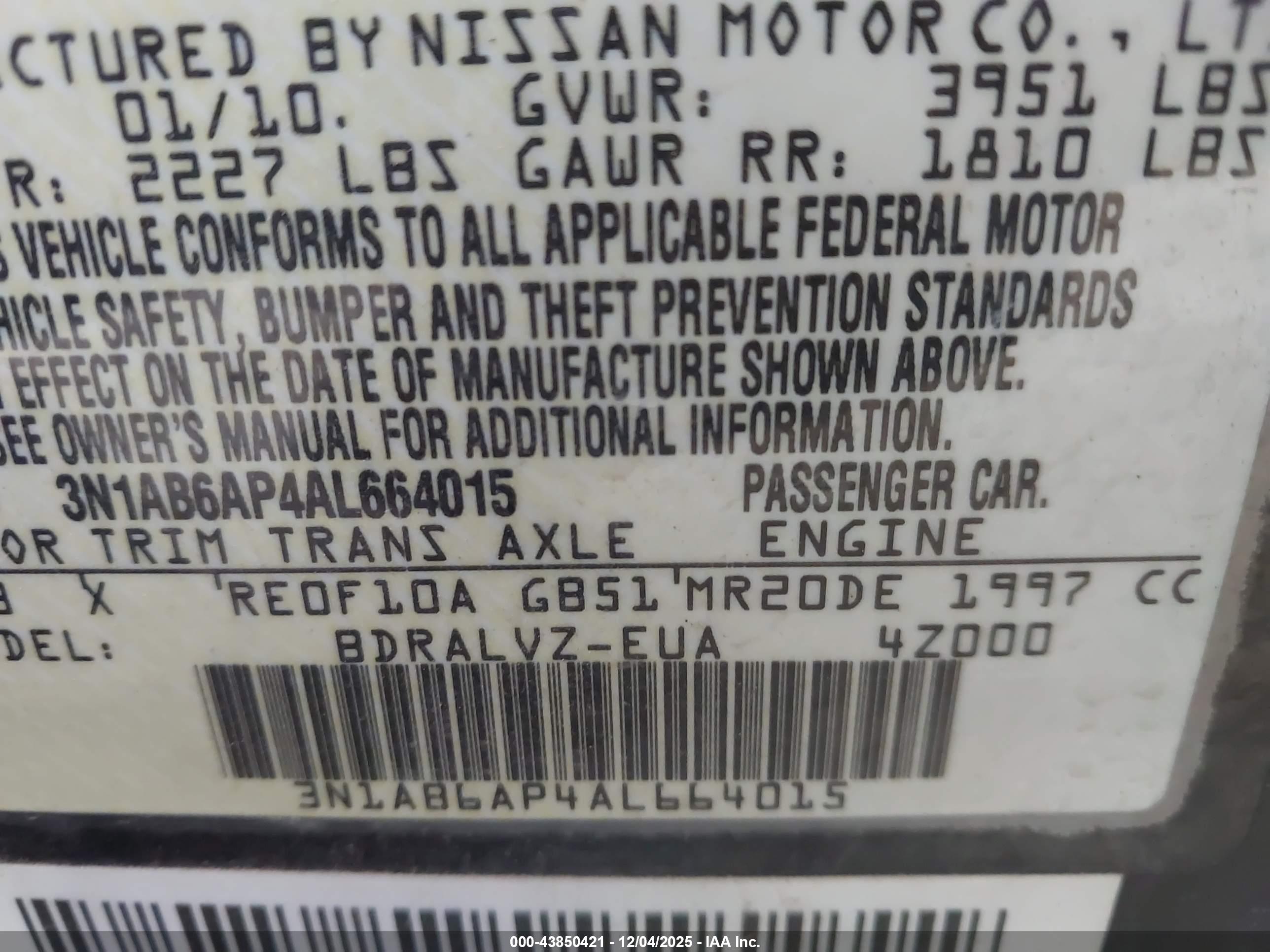 NISSAN SENTRA image 9
