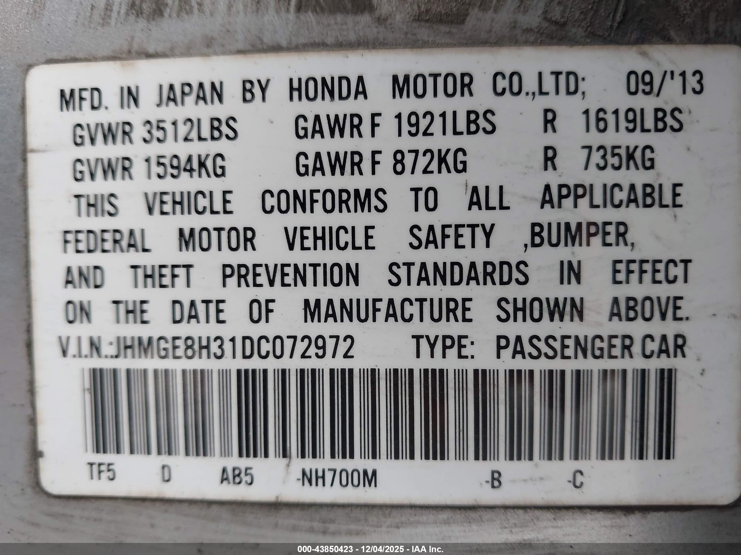 HONDA FIT image 9