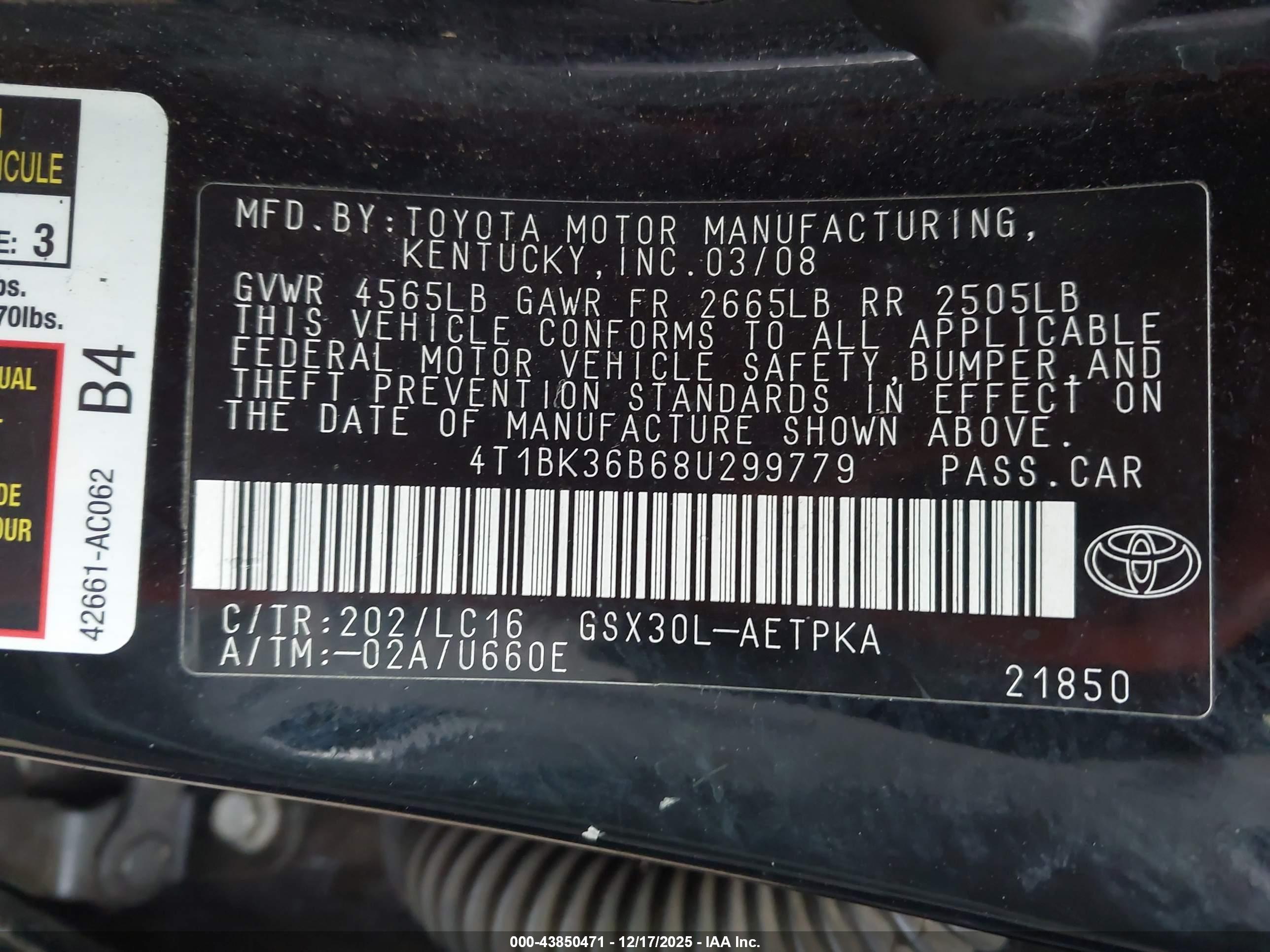 TOYOTA AVALON image 9