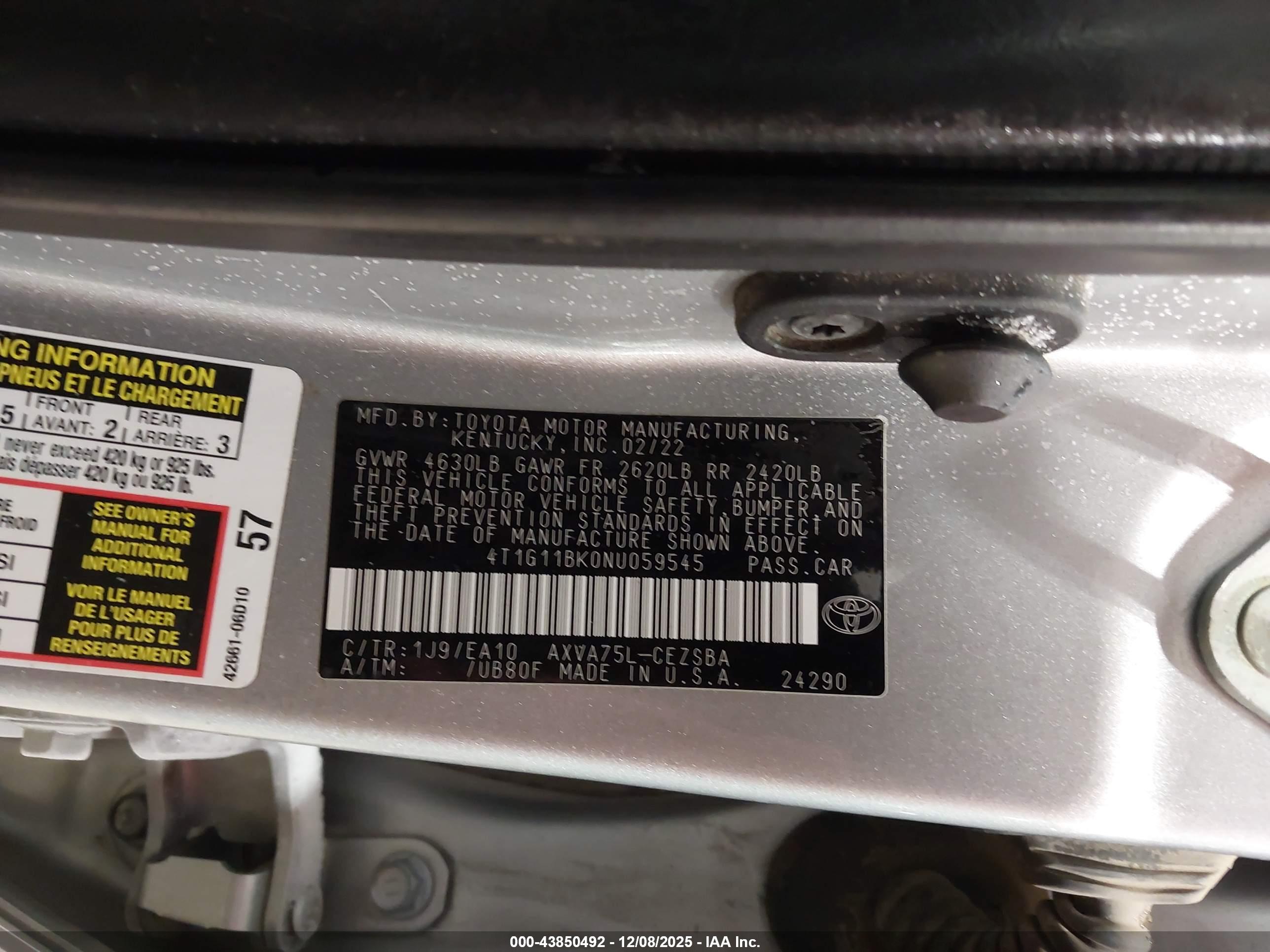 TOYOTA CAMRY image 9