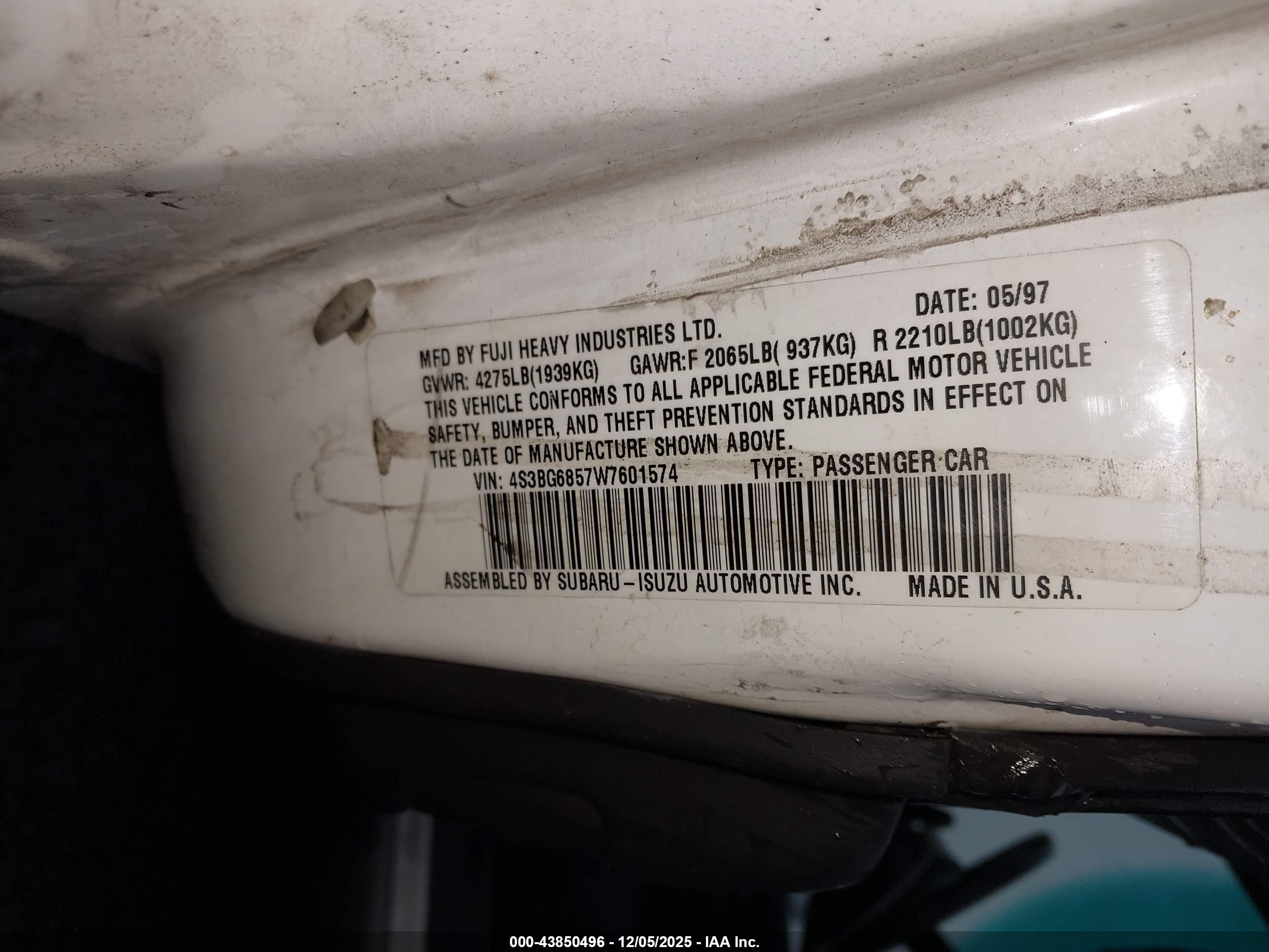 SUBARU LEGACY image 9