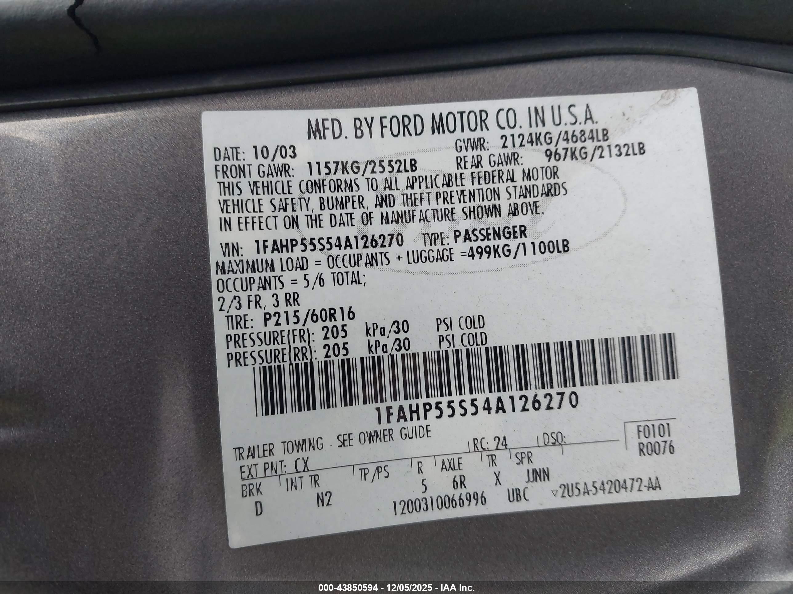 FORD TAURUS image 9
