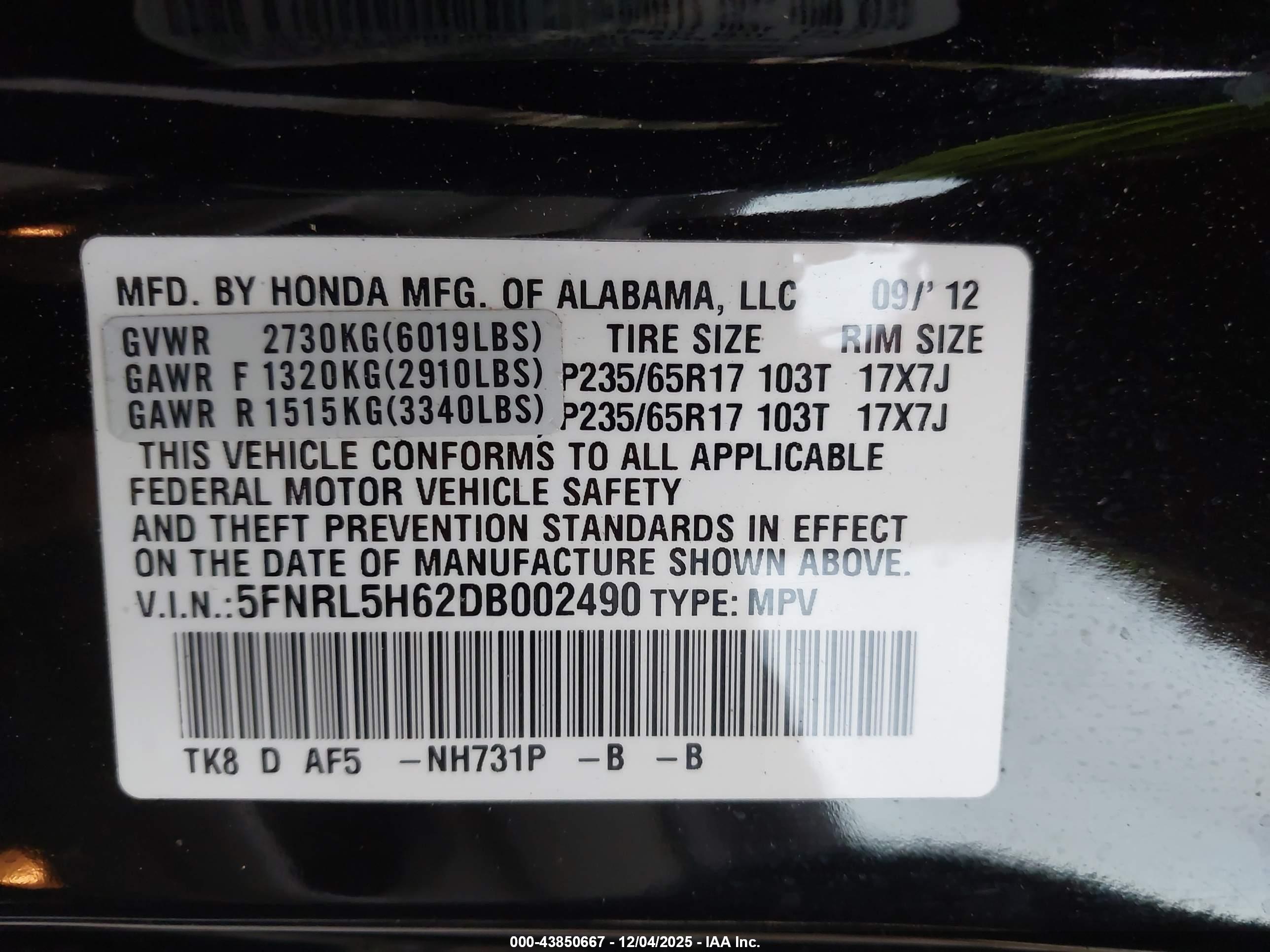 HONDA ODYSSEY image 9