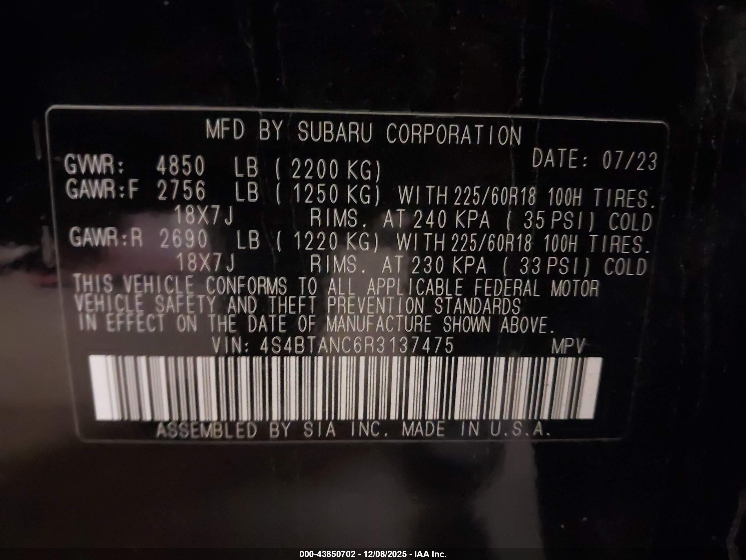 SUBARU OUTBACK image 9