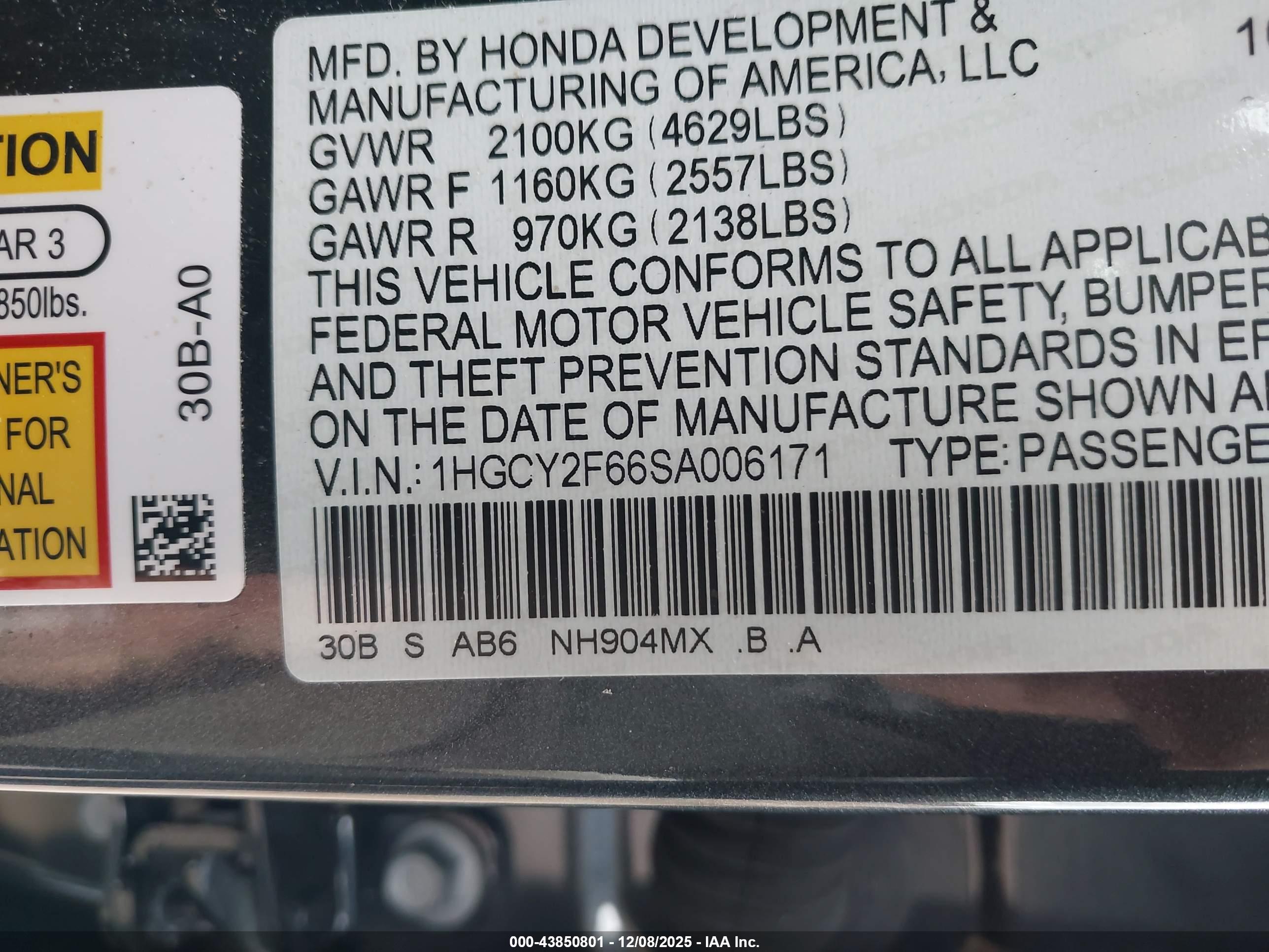 HONDA ACCORD image 9