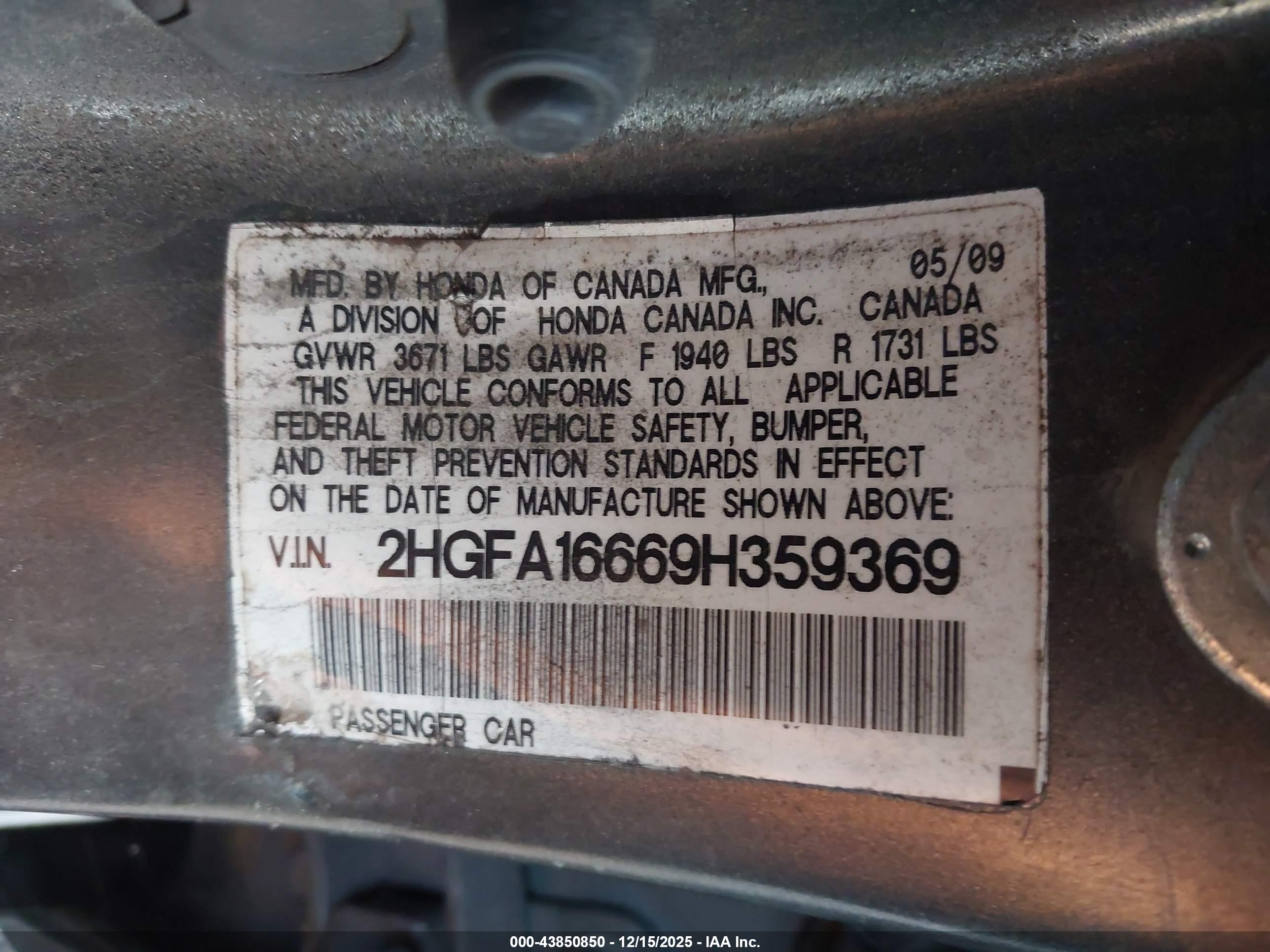 HONDA CIVIC image 9