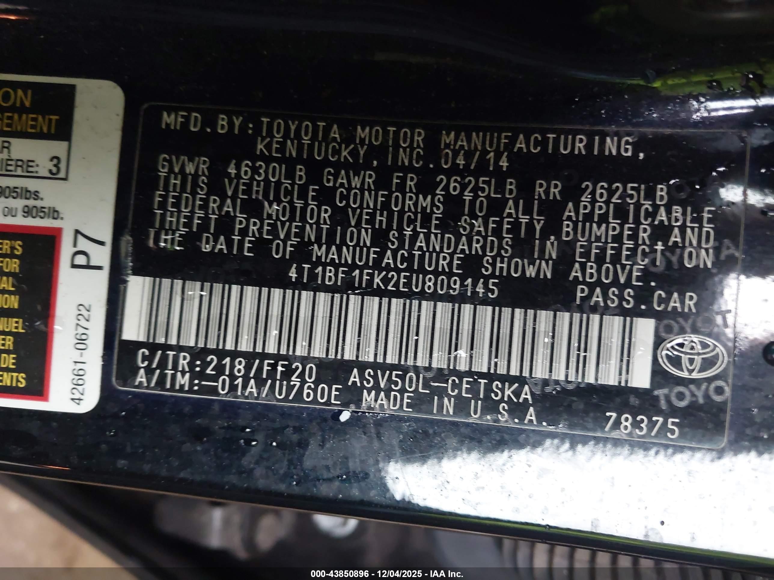 TOYOTA CAMRY image 9