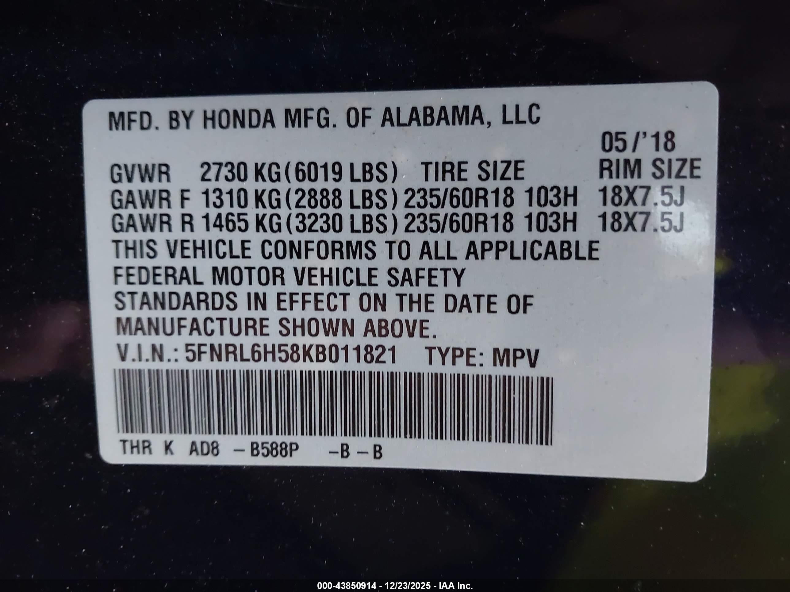 HONDA ODYSSEY image 9