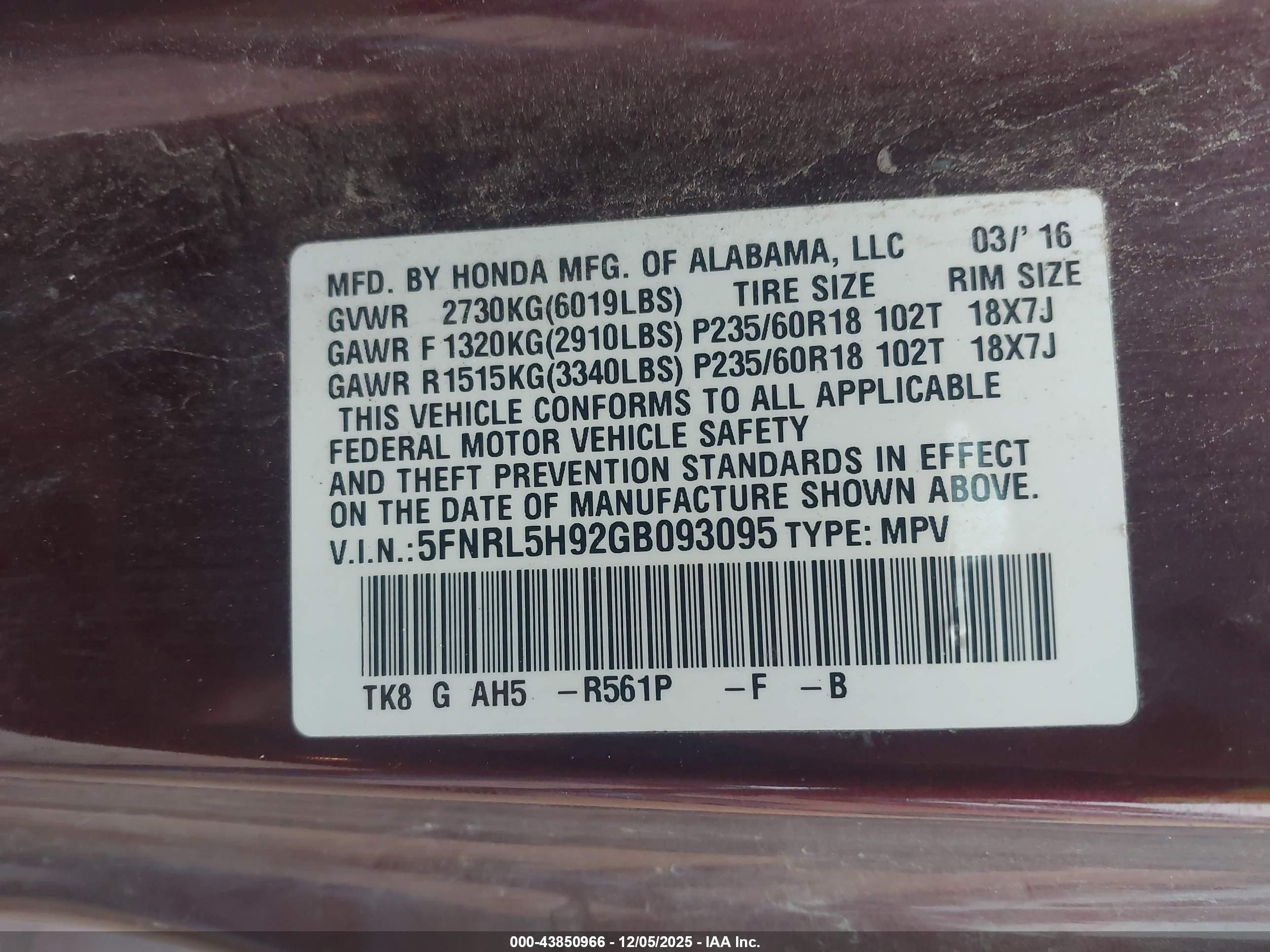 HONDA ODYSSEY image 9