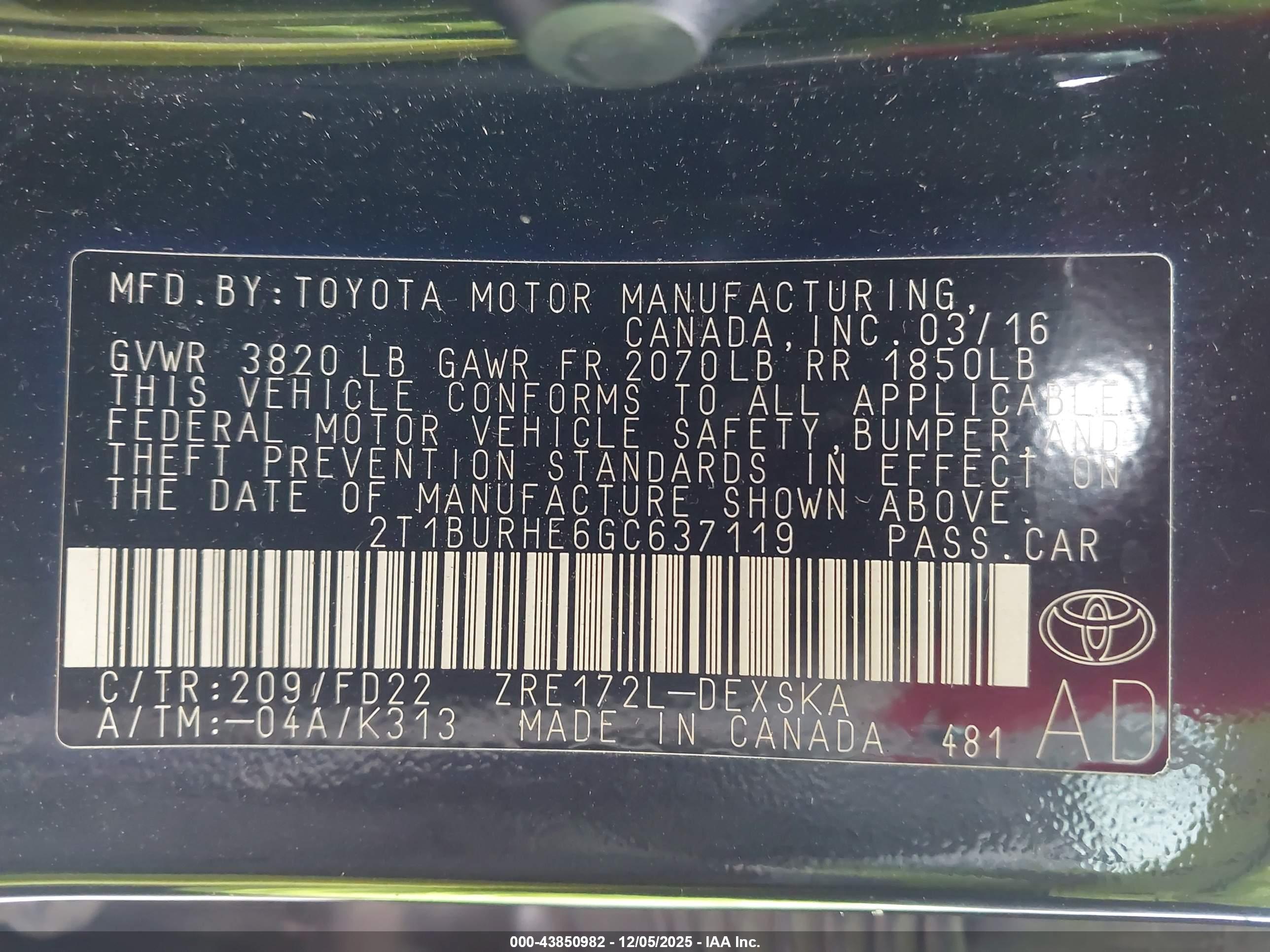 TOYOTA COROLLA image 9