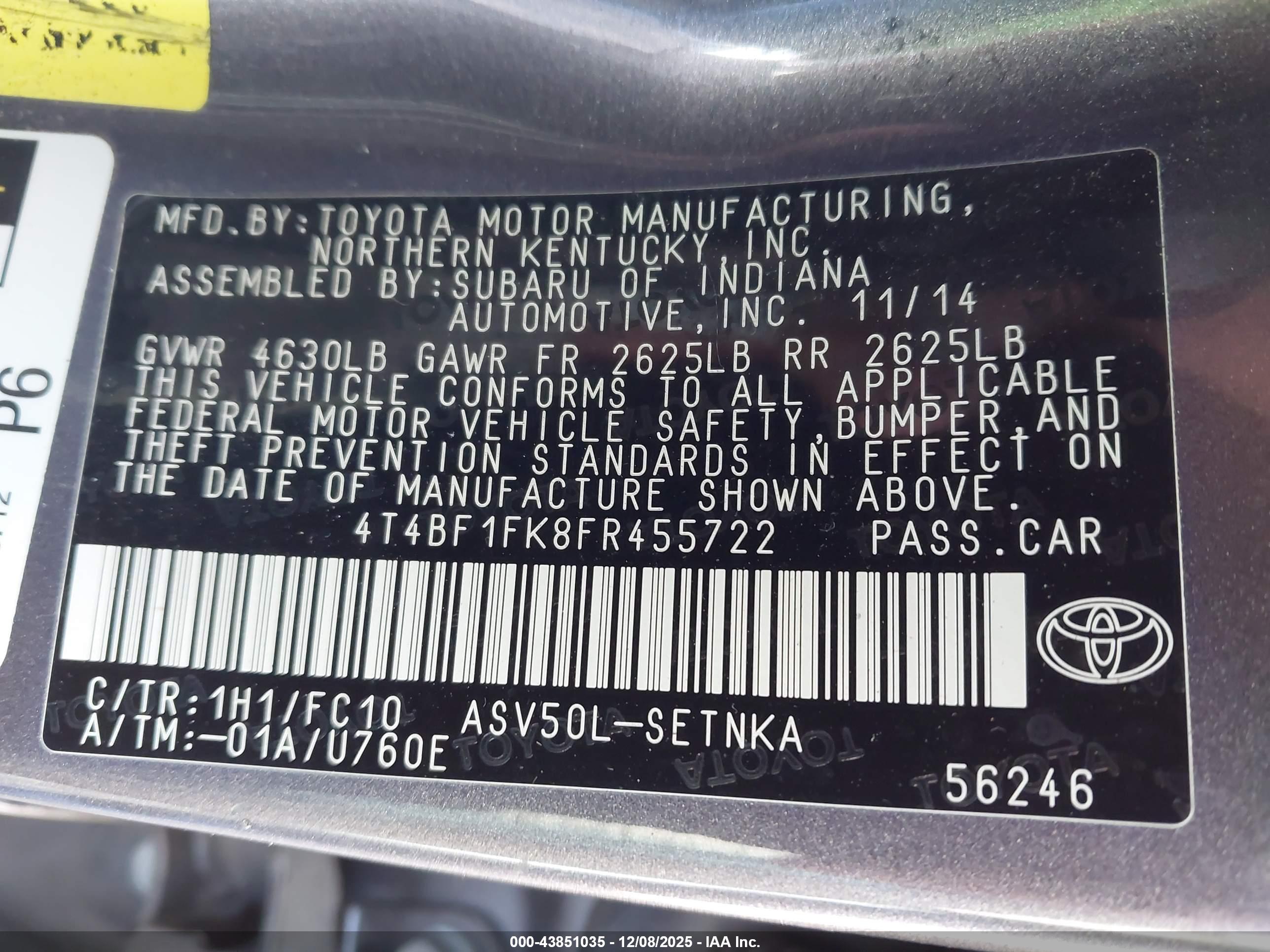 TOYOTA CAMRY image 9
