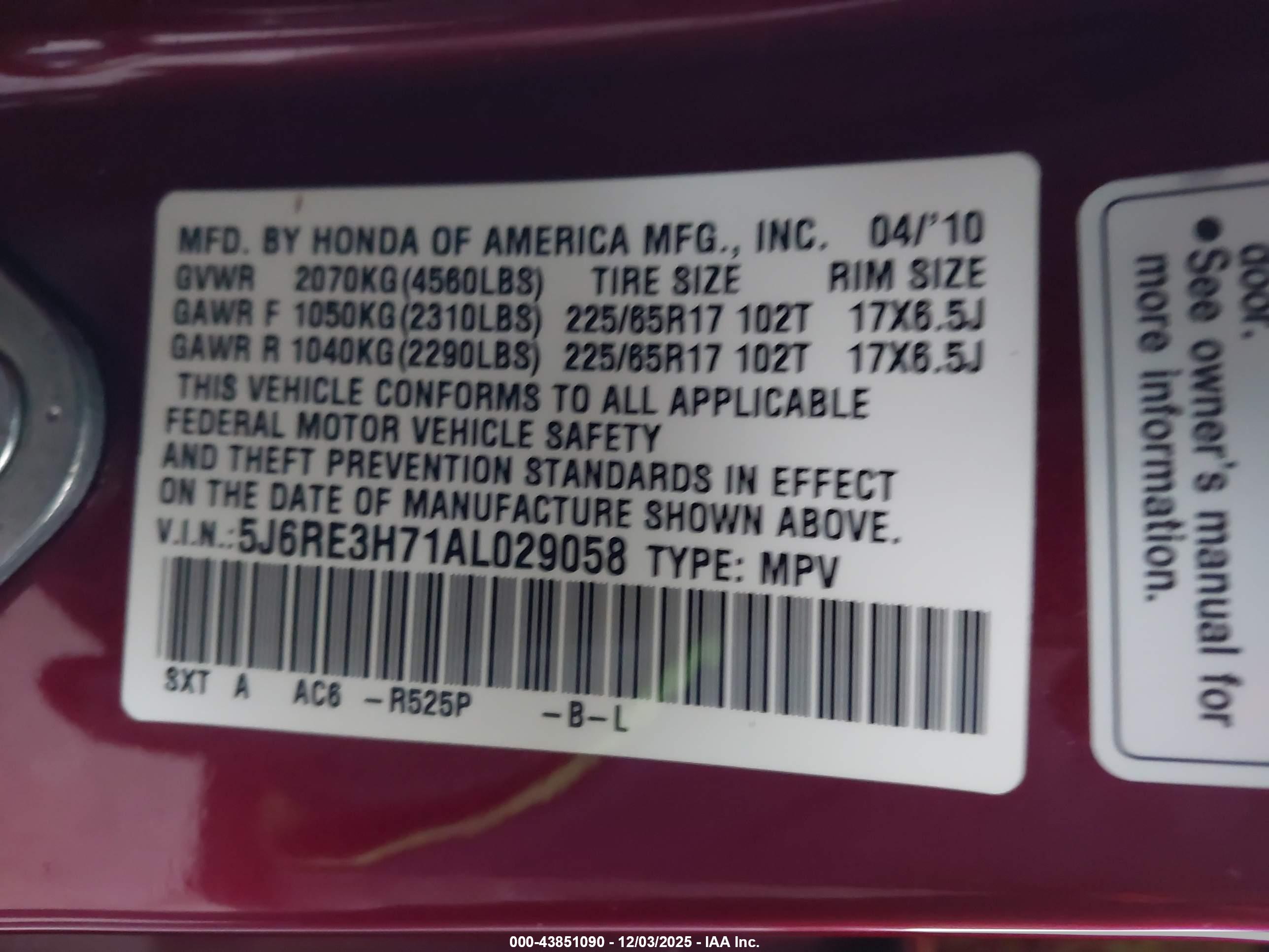 HONDA CR-V image 9