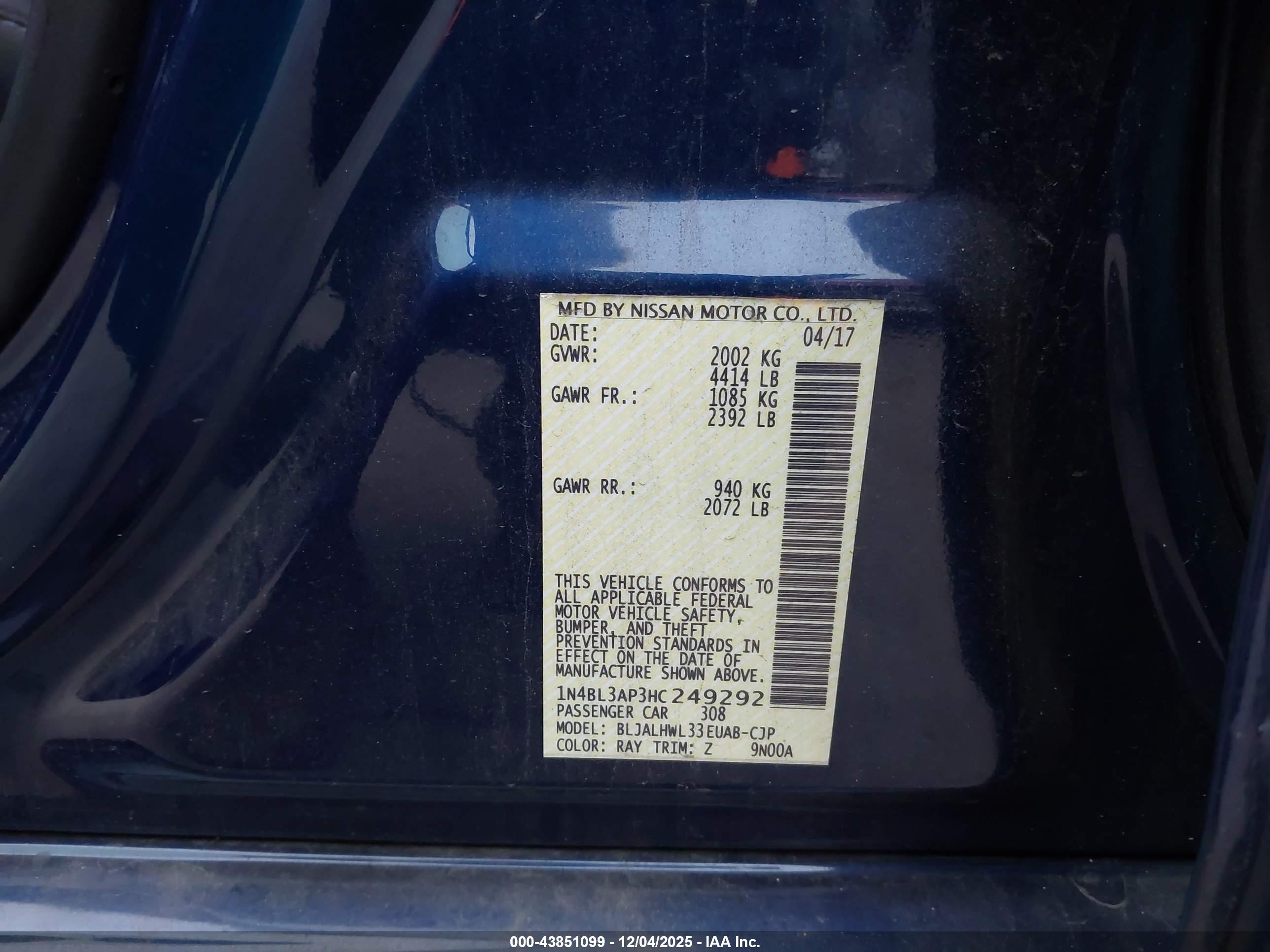 NISSAN ALTIMA image 9