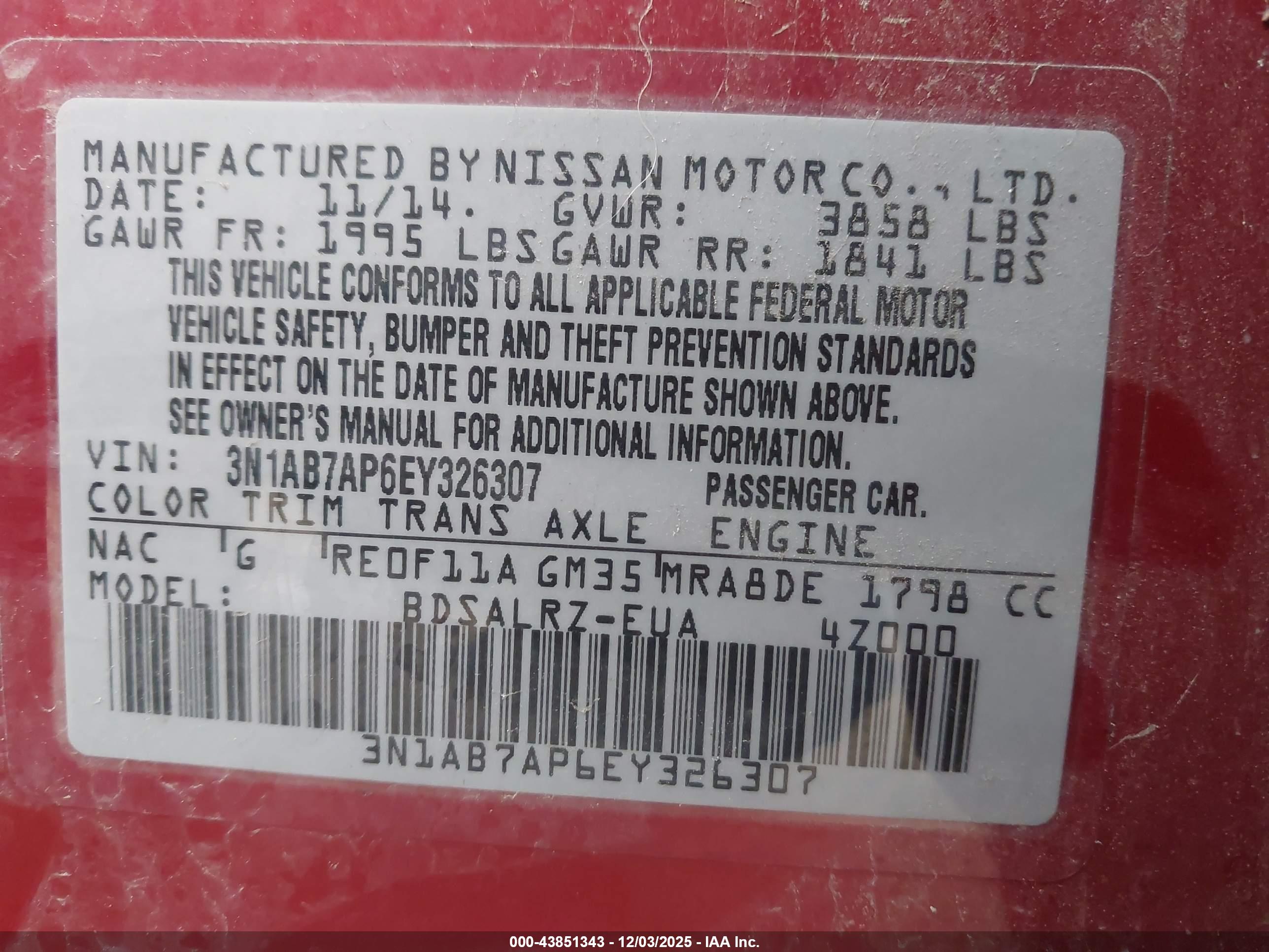 NISSAN SENTRA image 9