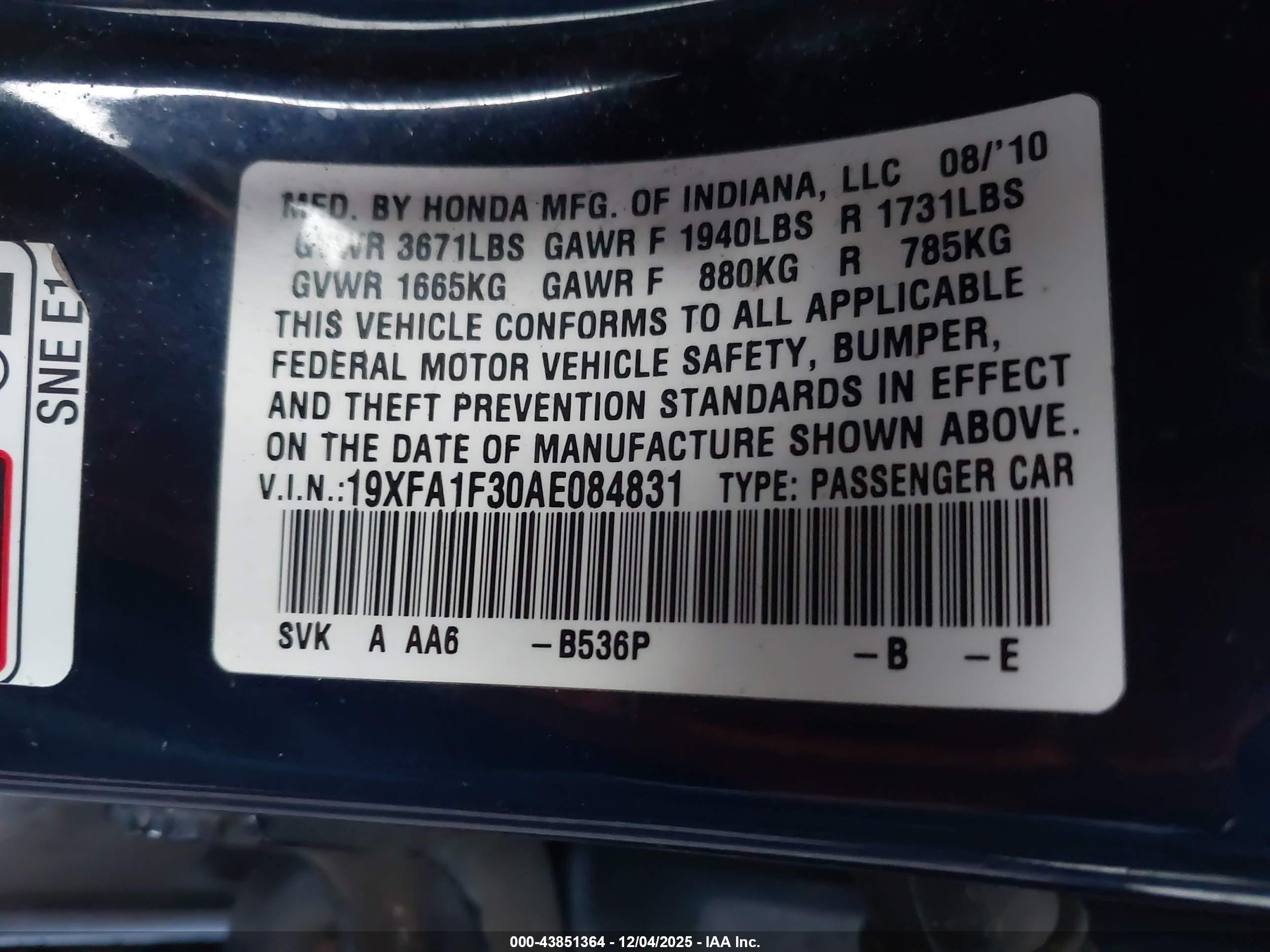 HONDA CIVIC image 9