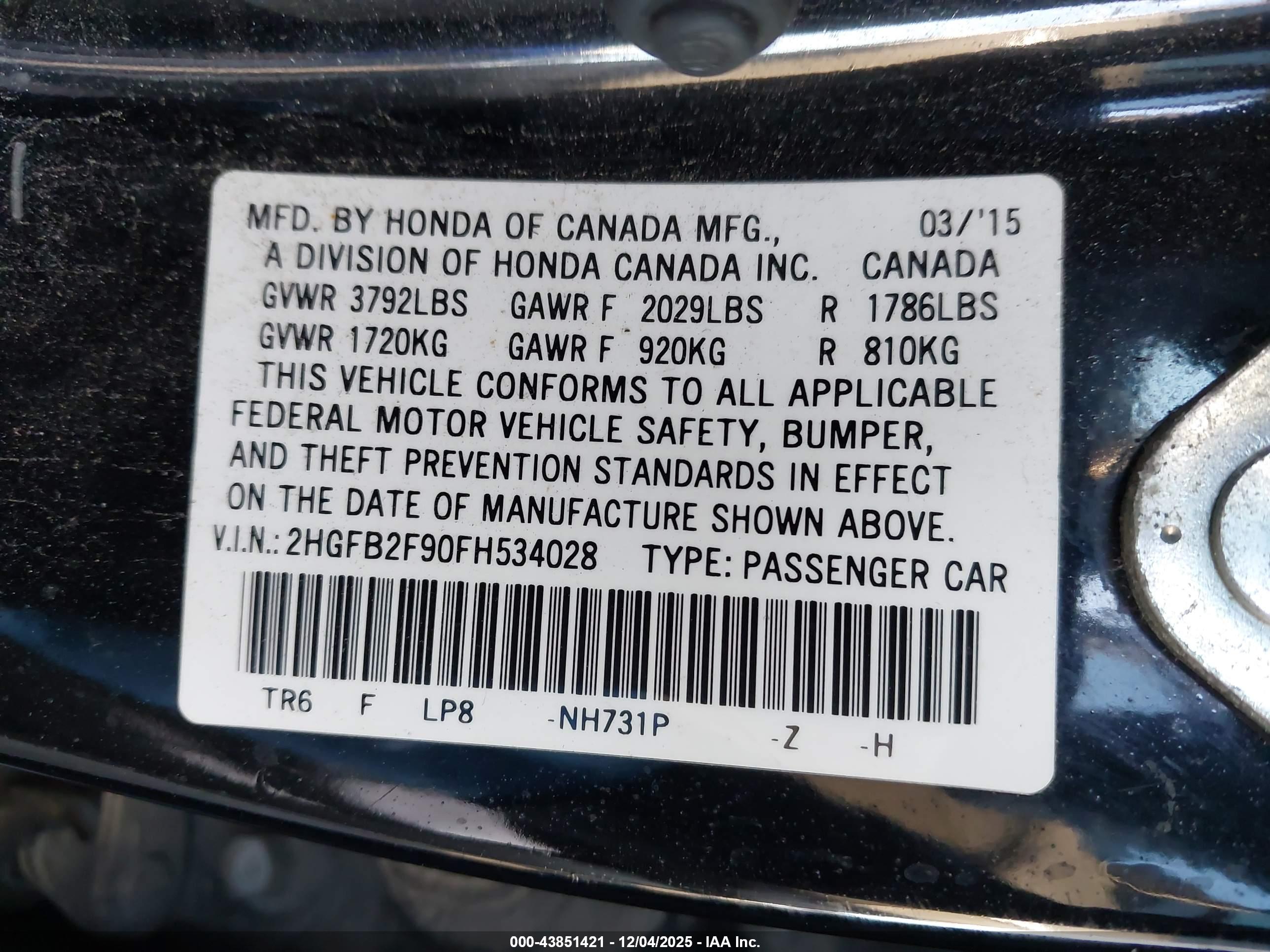 HONDA CIVIC image 9