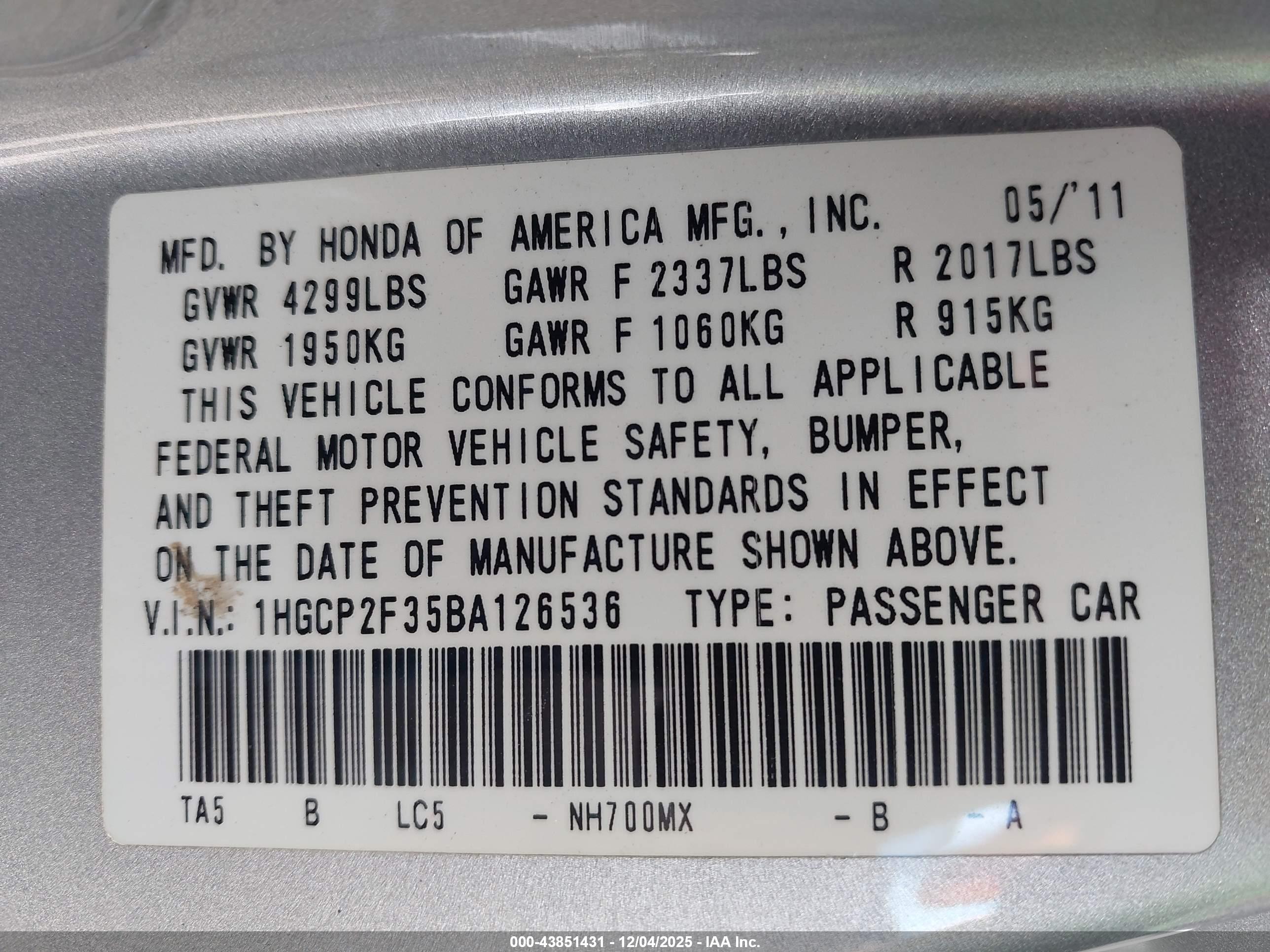 HONDA ACCORD image 9