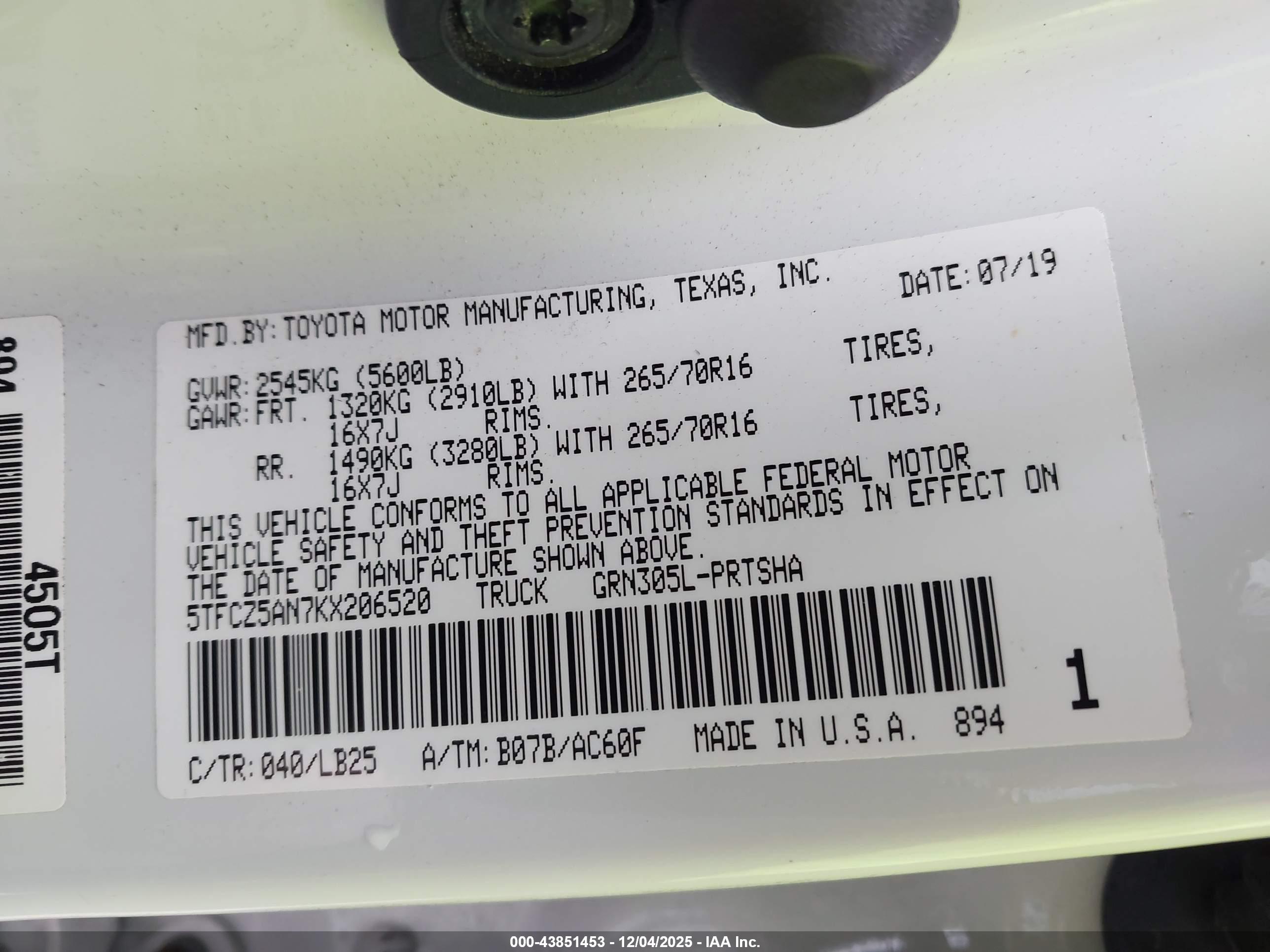 TOYOTA TACOMA image 9