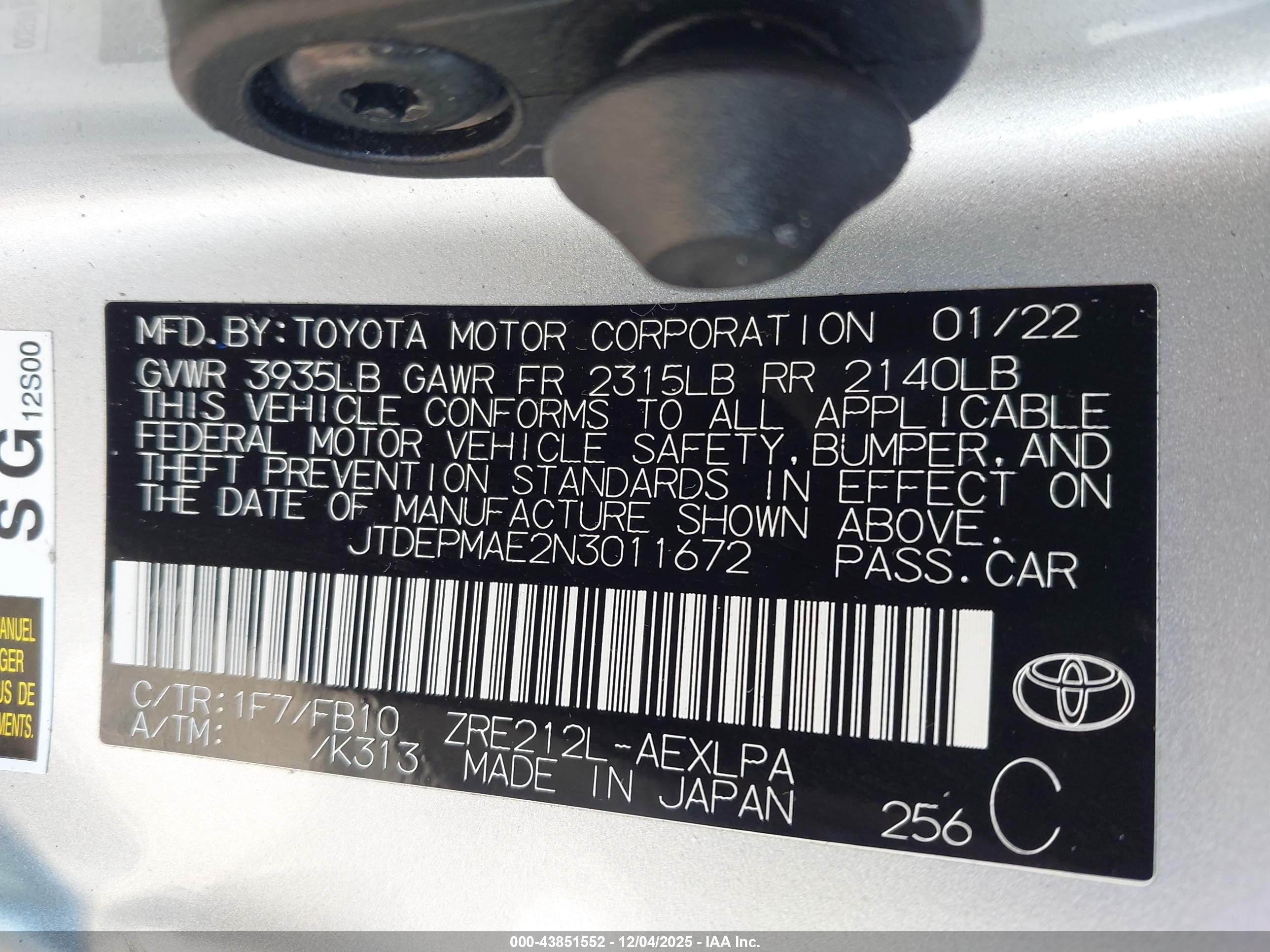 TOYOTA COROLLA image 9