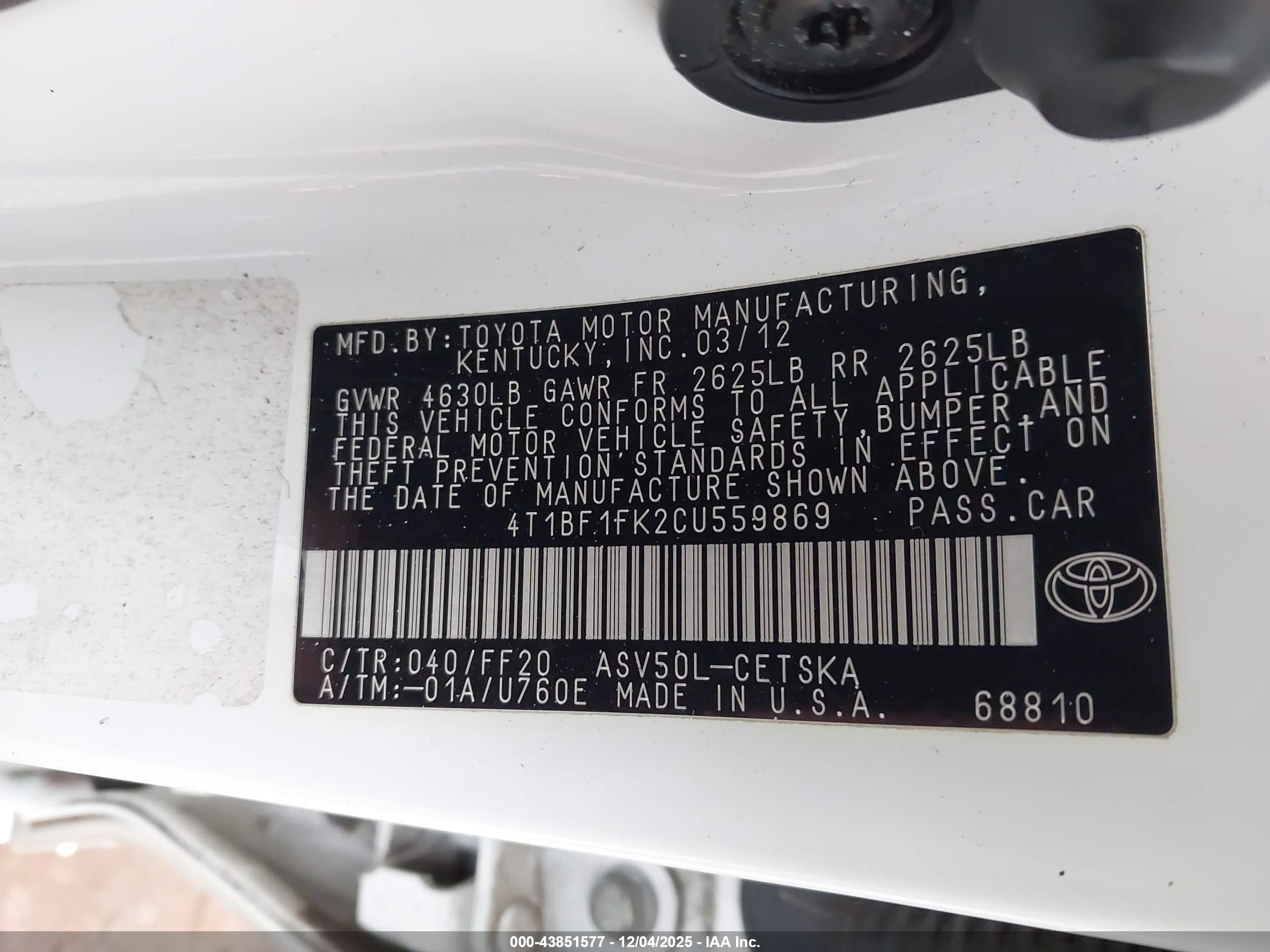 TOYOTA CAMRY image 9