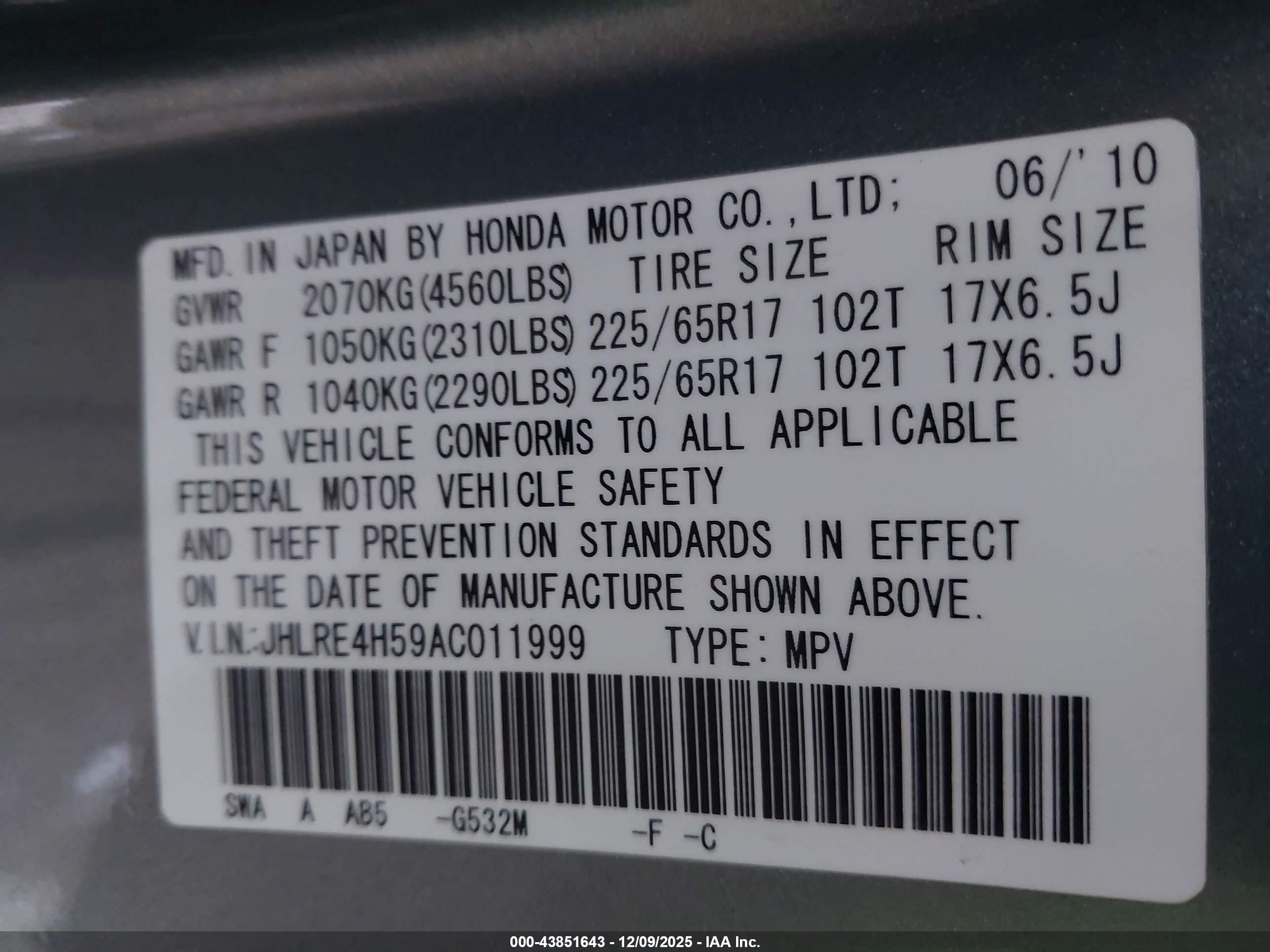 HONDA CR-V image 9