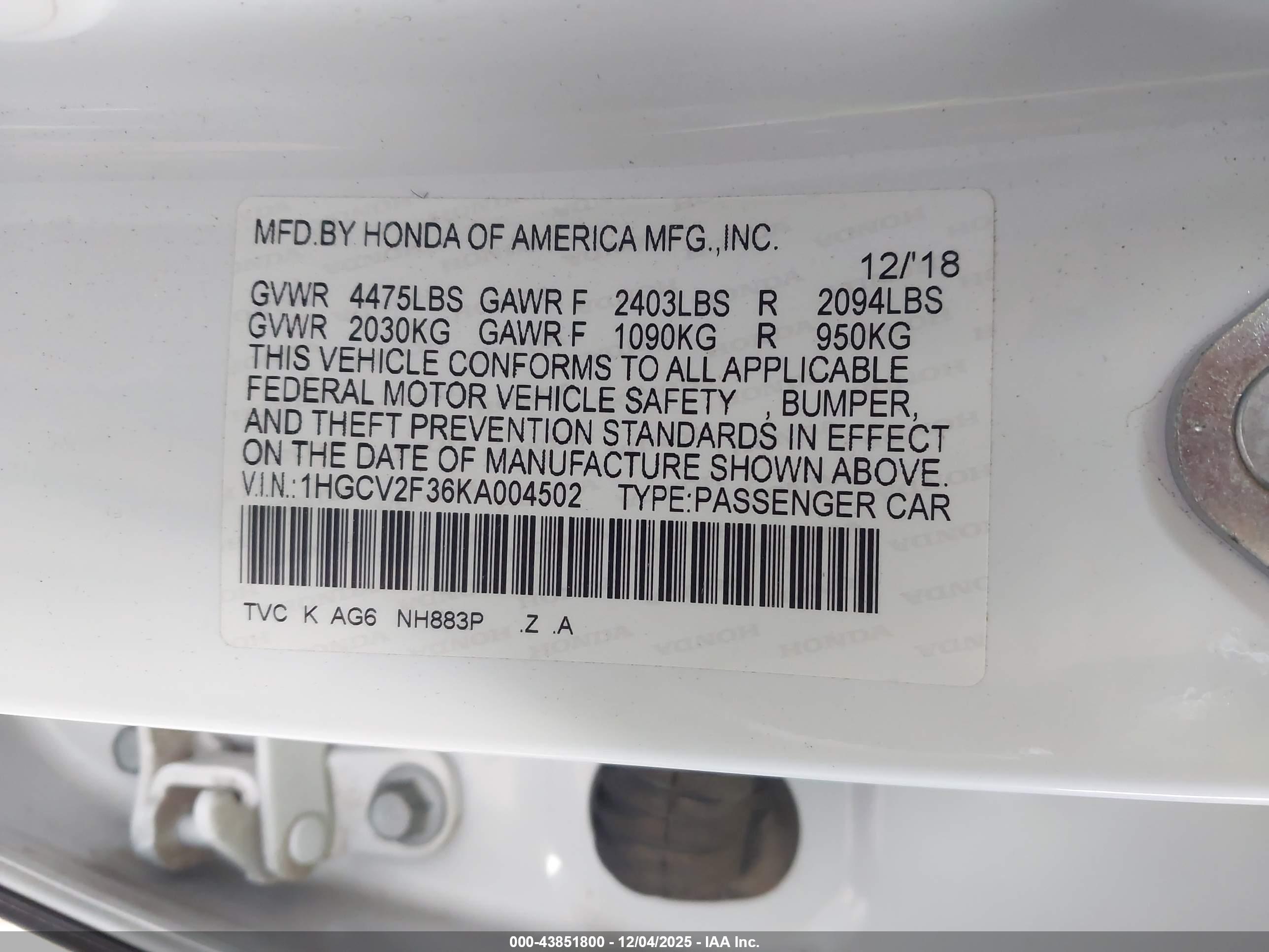 HONDA ACCORD image 9