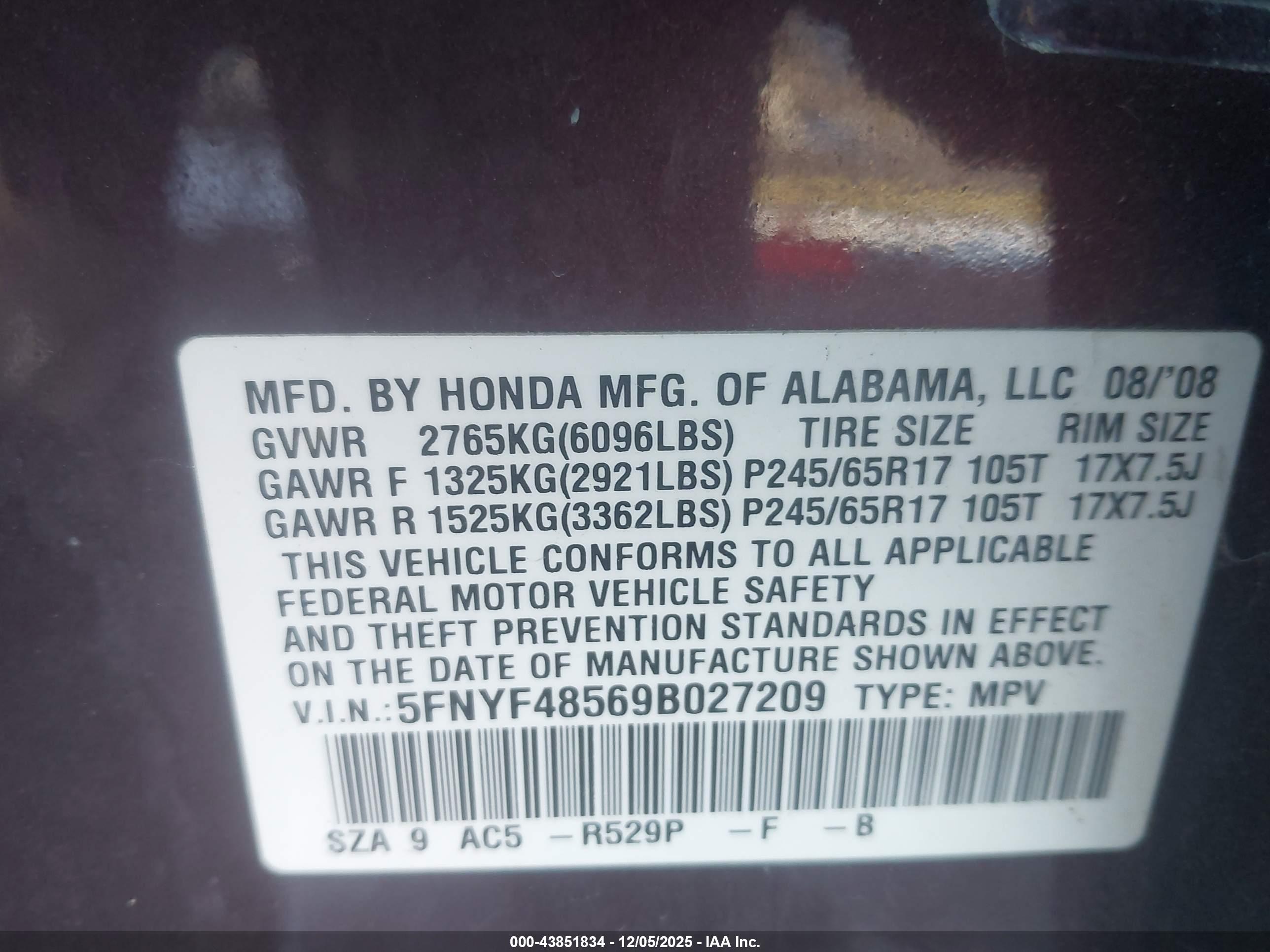 HONDA PILOT image 9