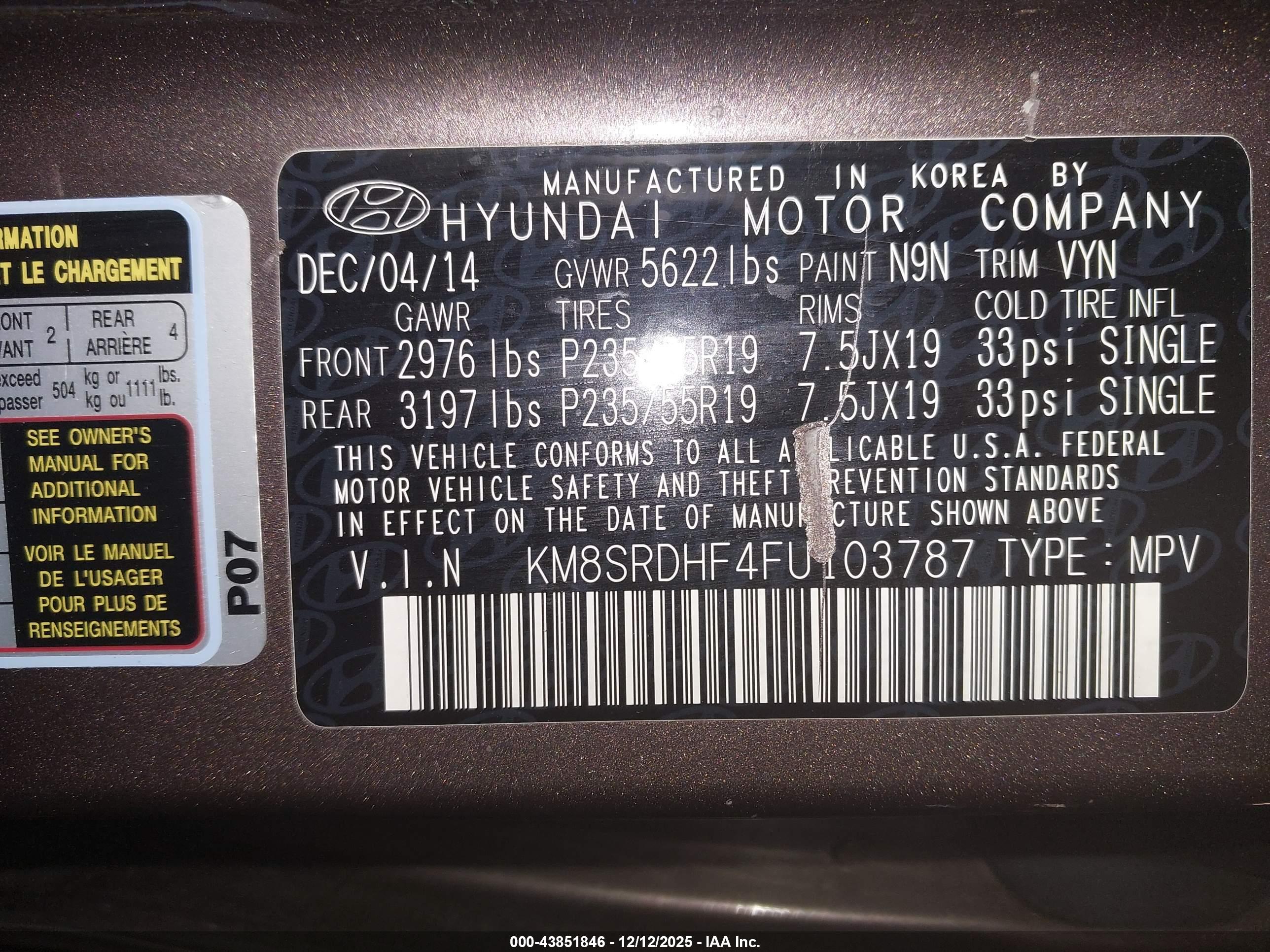 HYUNDAI SANTA image 9
