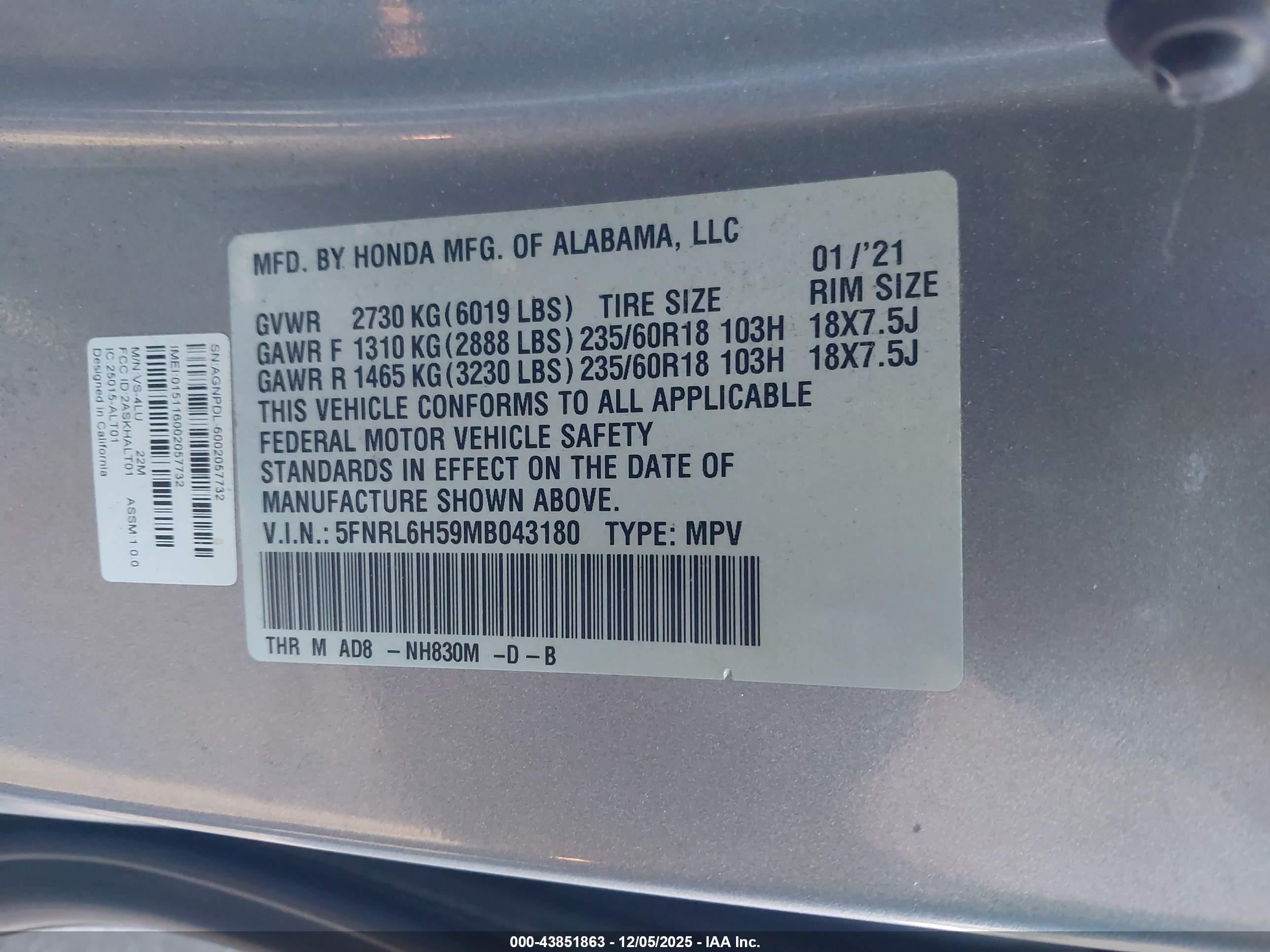 HONDA ODYSSEY image 9