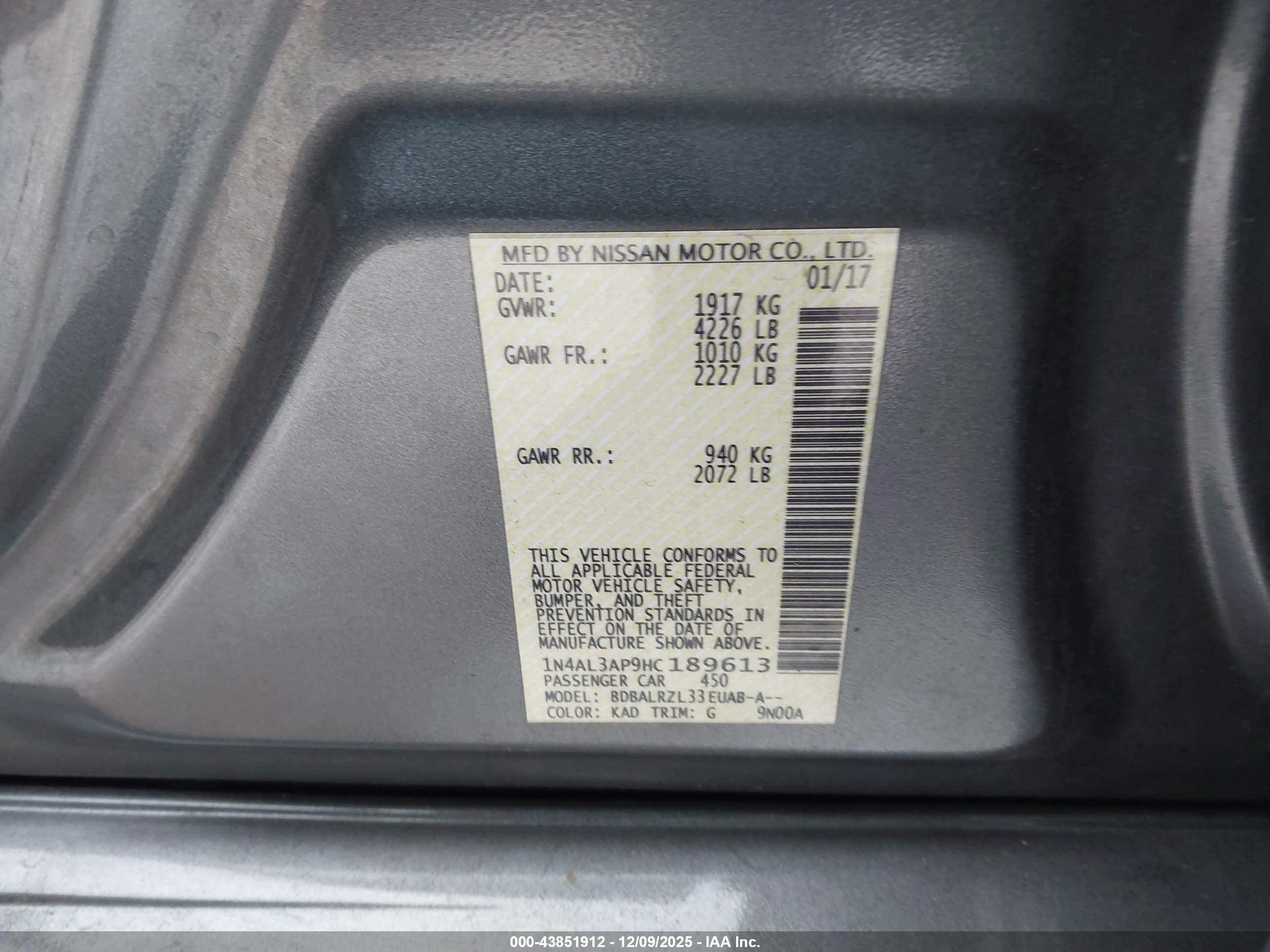 NISSAN ALTIMA image 9