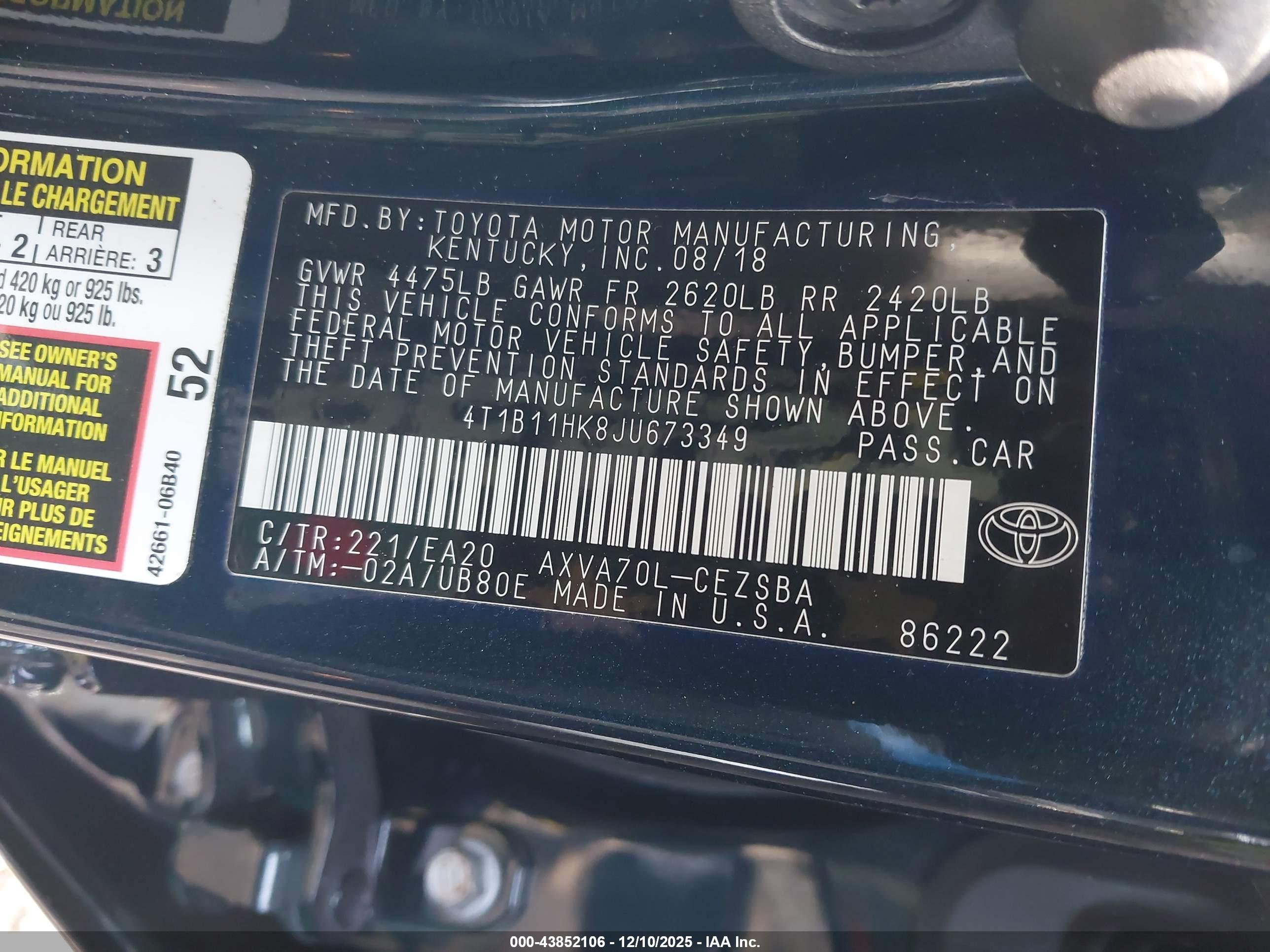 TOYOTA CAMRY image 9