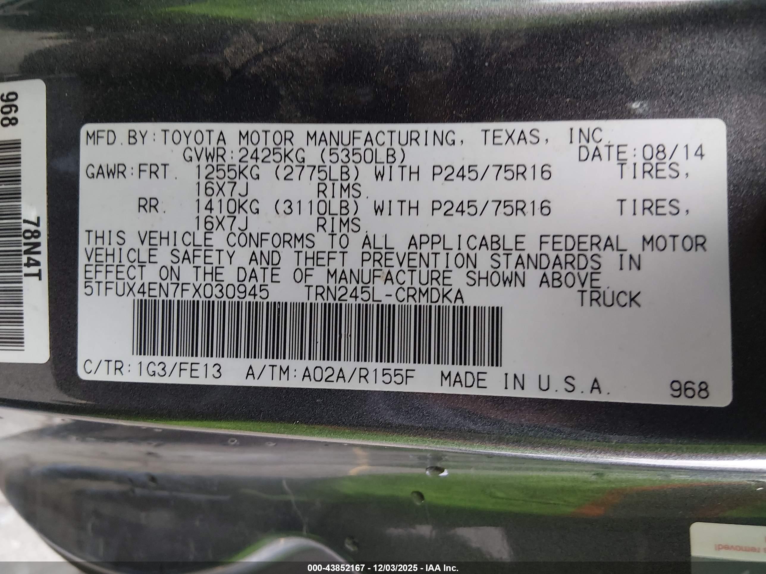 TOYOTA TACOMA image 9