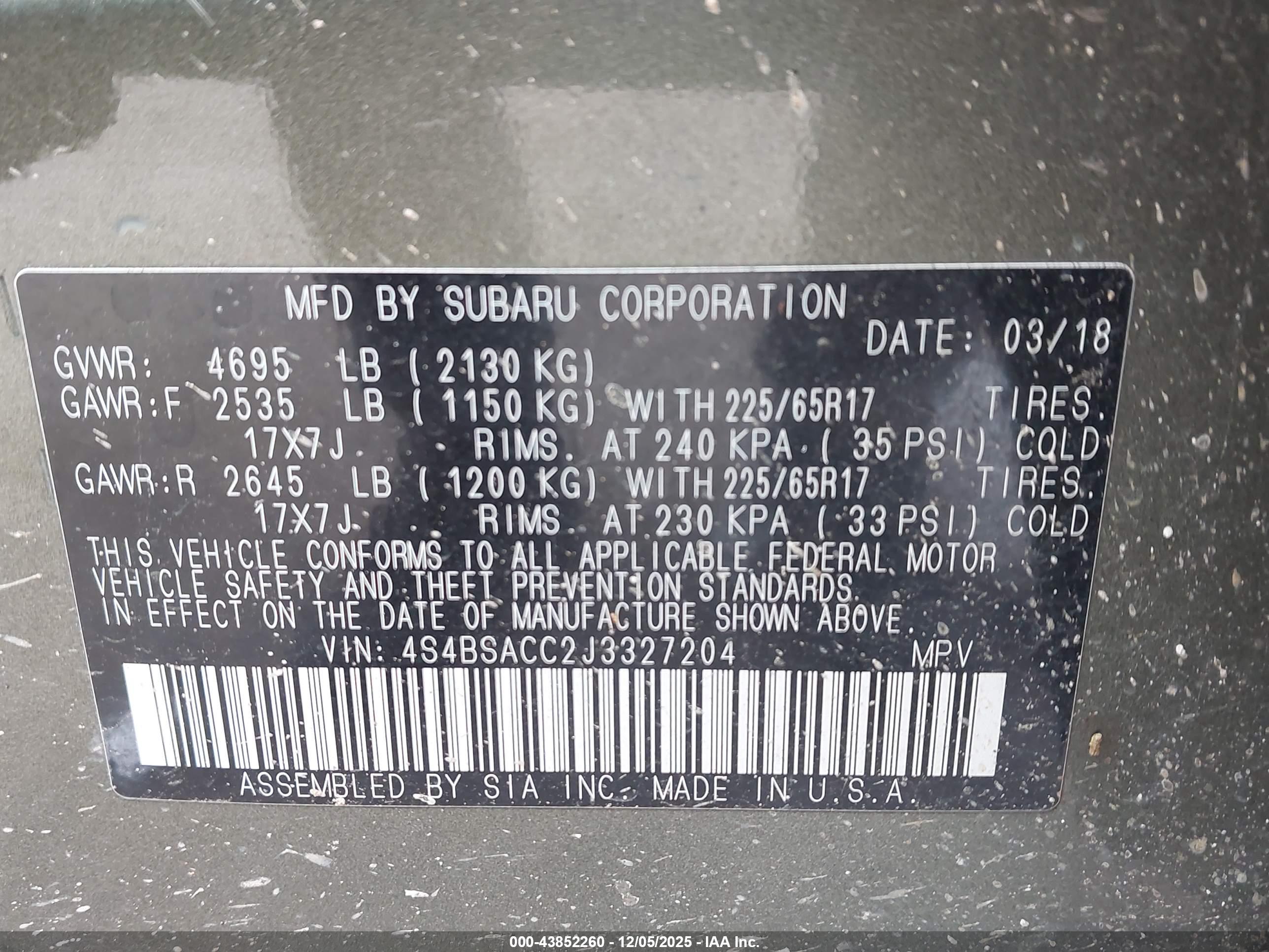 SUBARU OUTBACK image 9