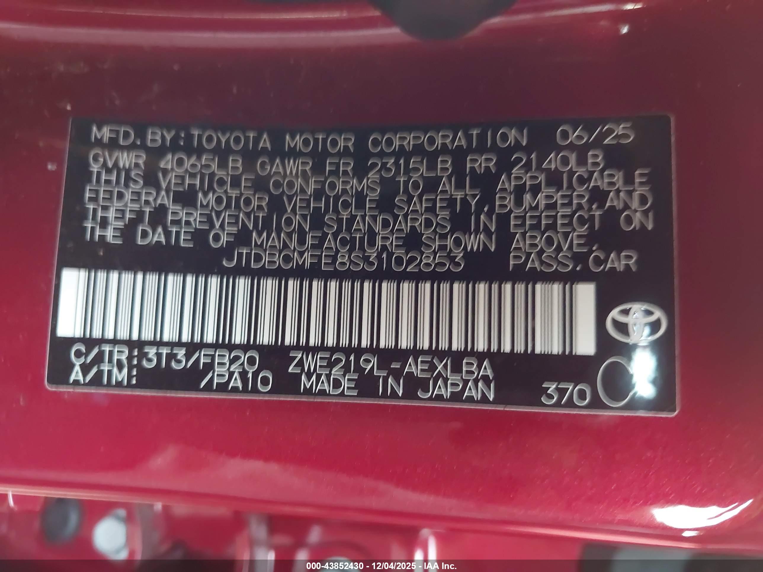 TOYOTA COROLLA image 9