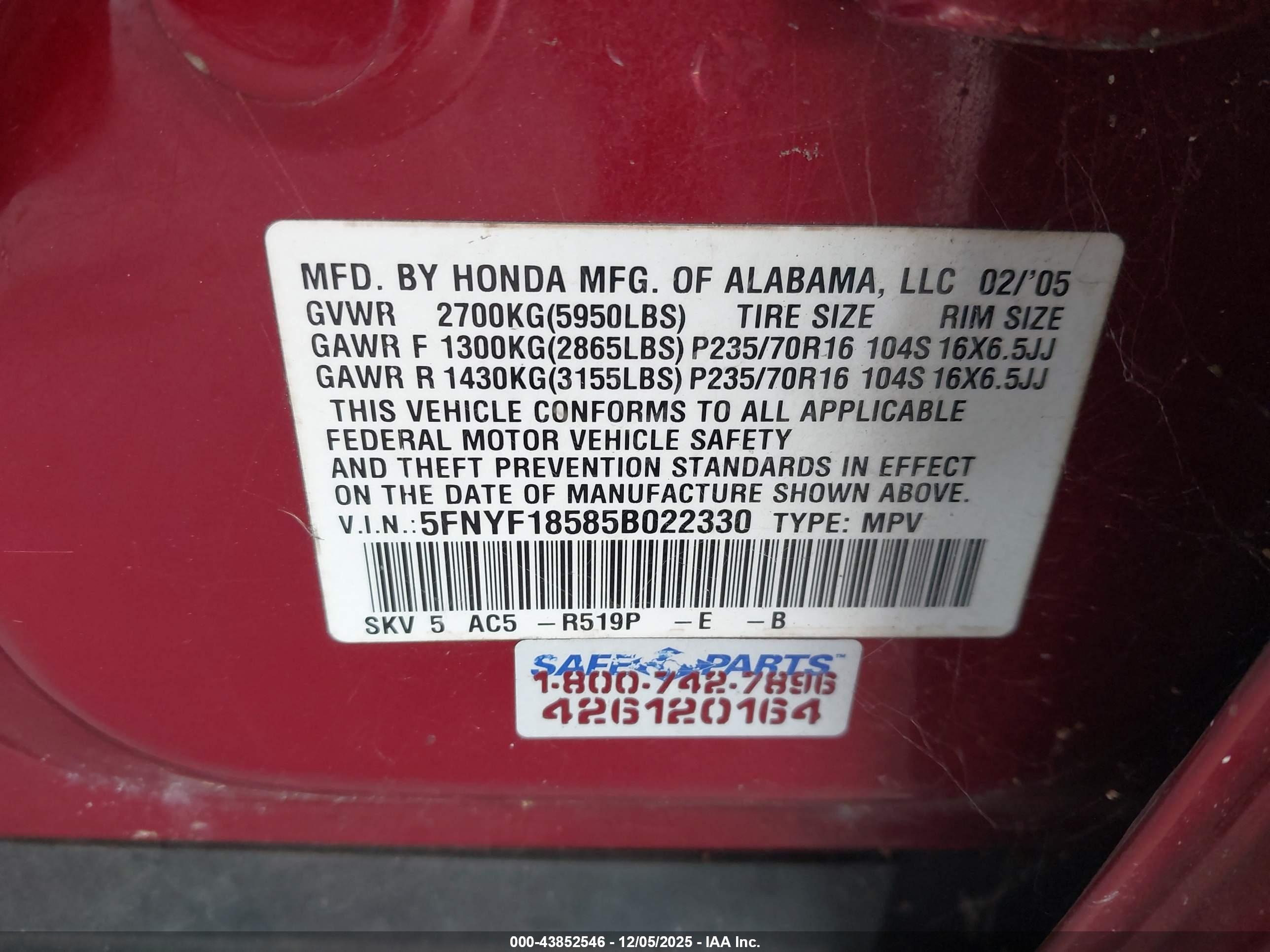HONDA PILOT image 9