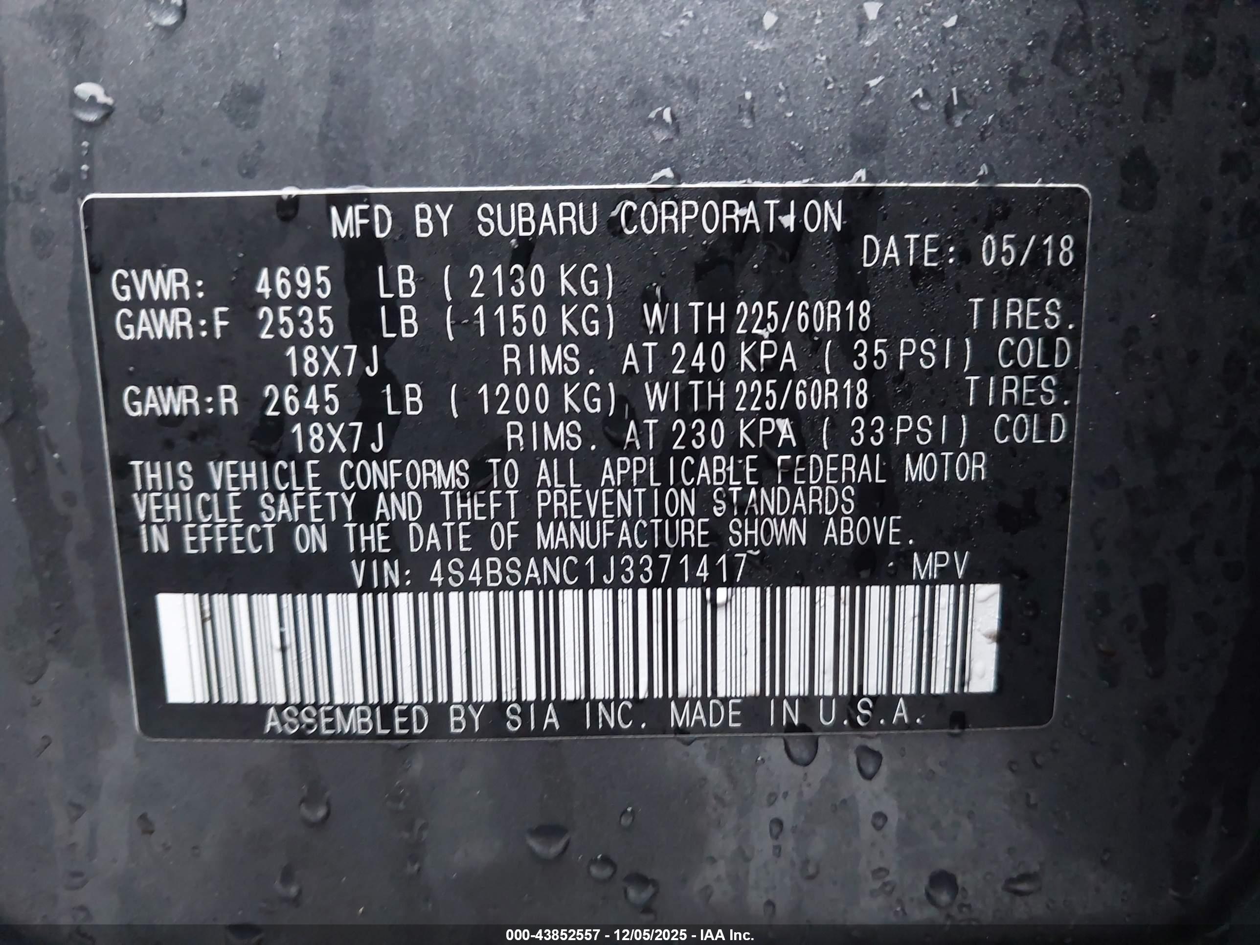 SUBARU OUTBACK image 9