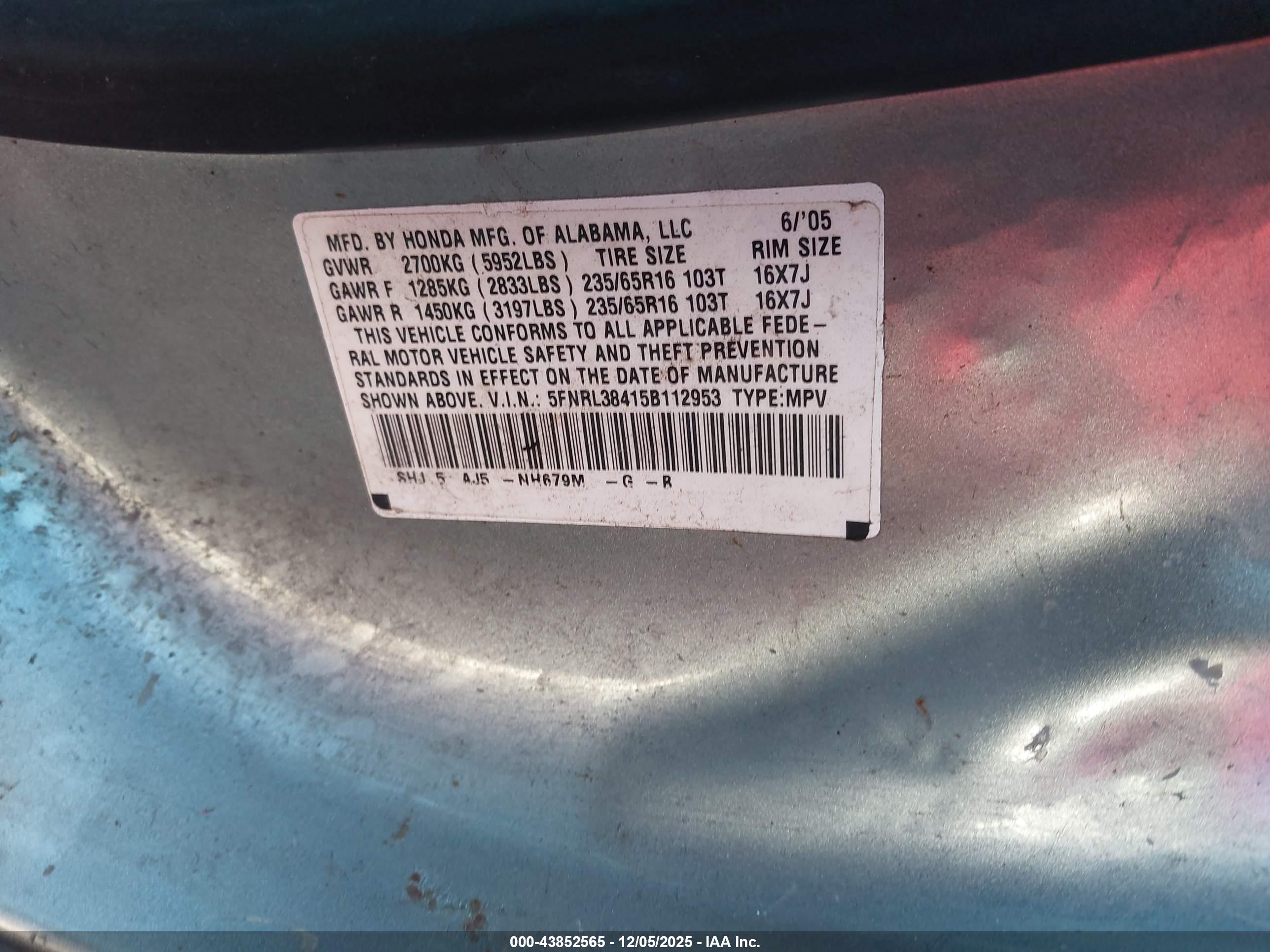HONDA ODYSSEY image 9